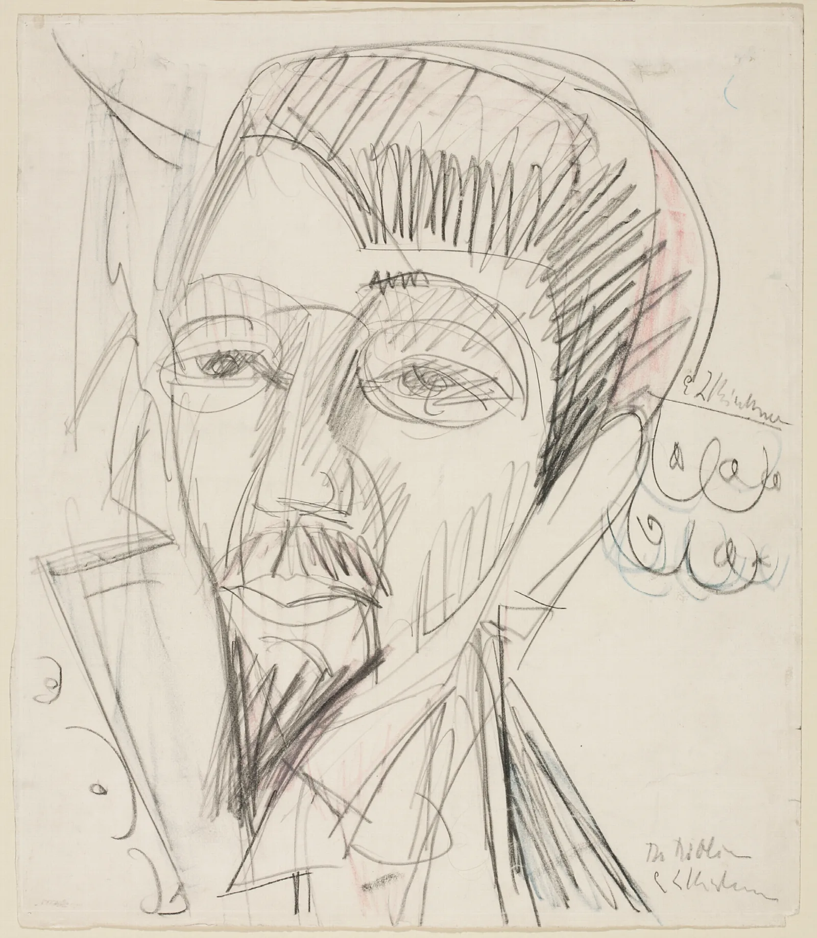 Portrait Of Alfred Doblin 2 Wall Art by Ernst Ludwig Kirchner - Canvas Print