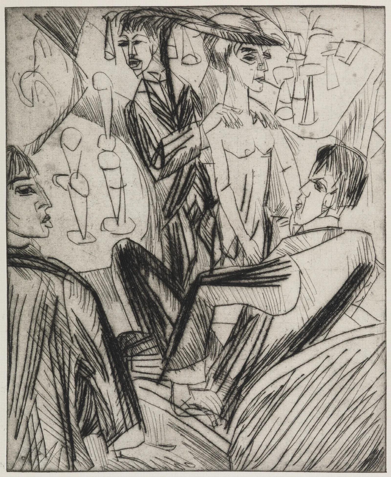 Bartanz Wall Art by Ernst Ludwig Kirchner - Canvas Print