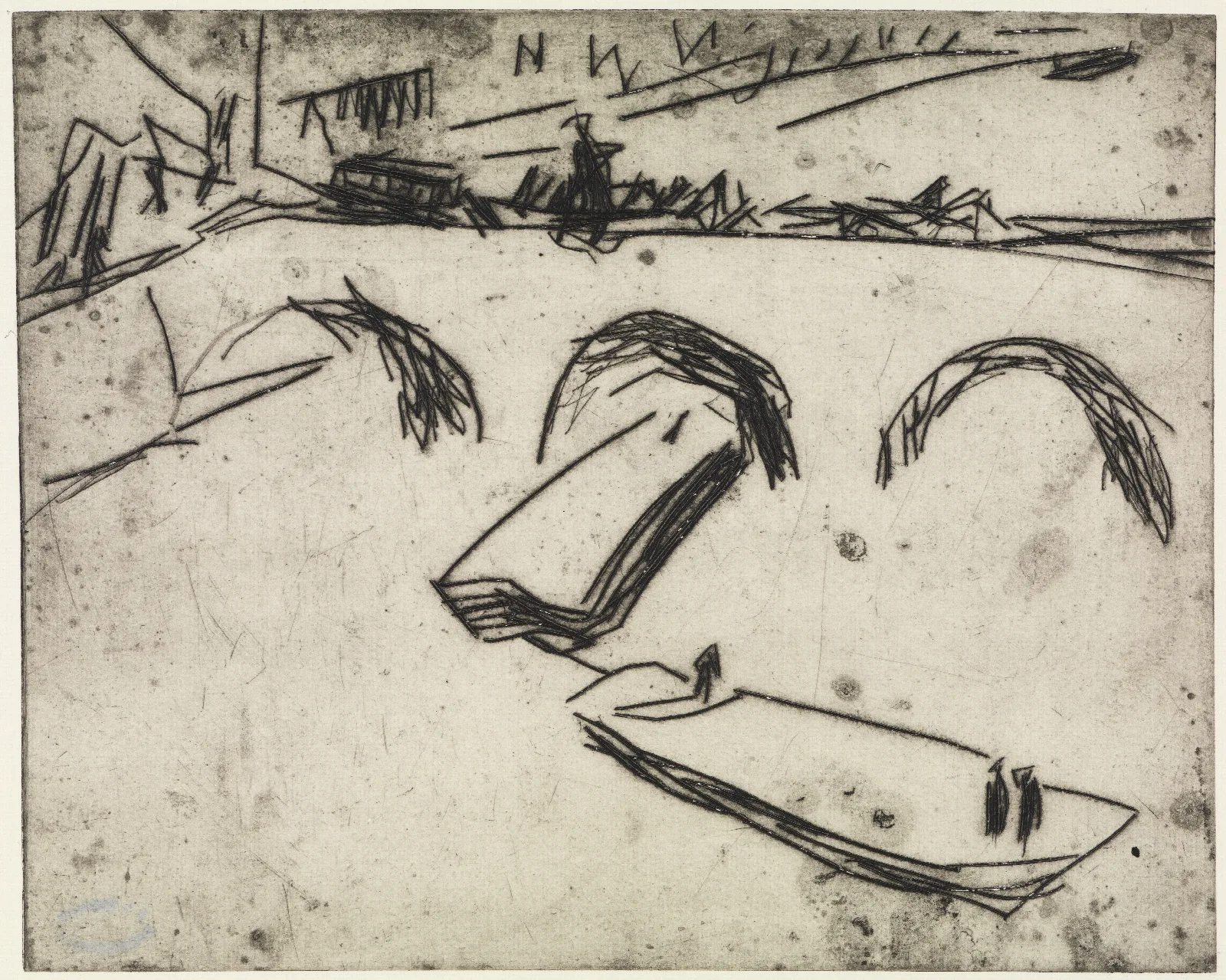 Brucke Am Kronprinzenufer Berlin Wall Art by Ernst Ludwig Kirchner - Canvas Print