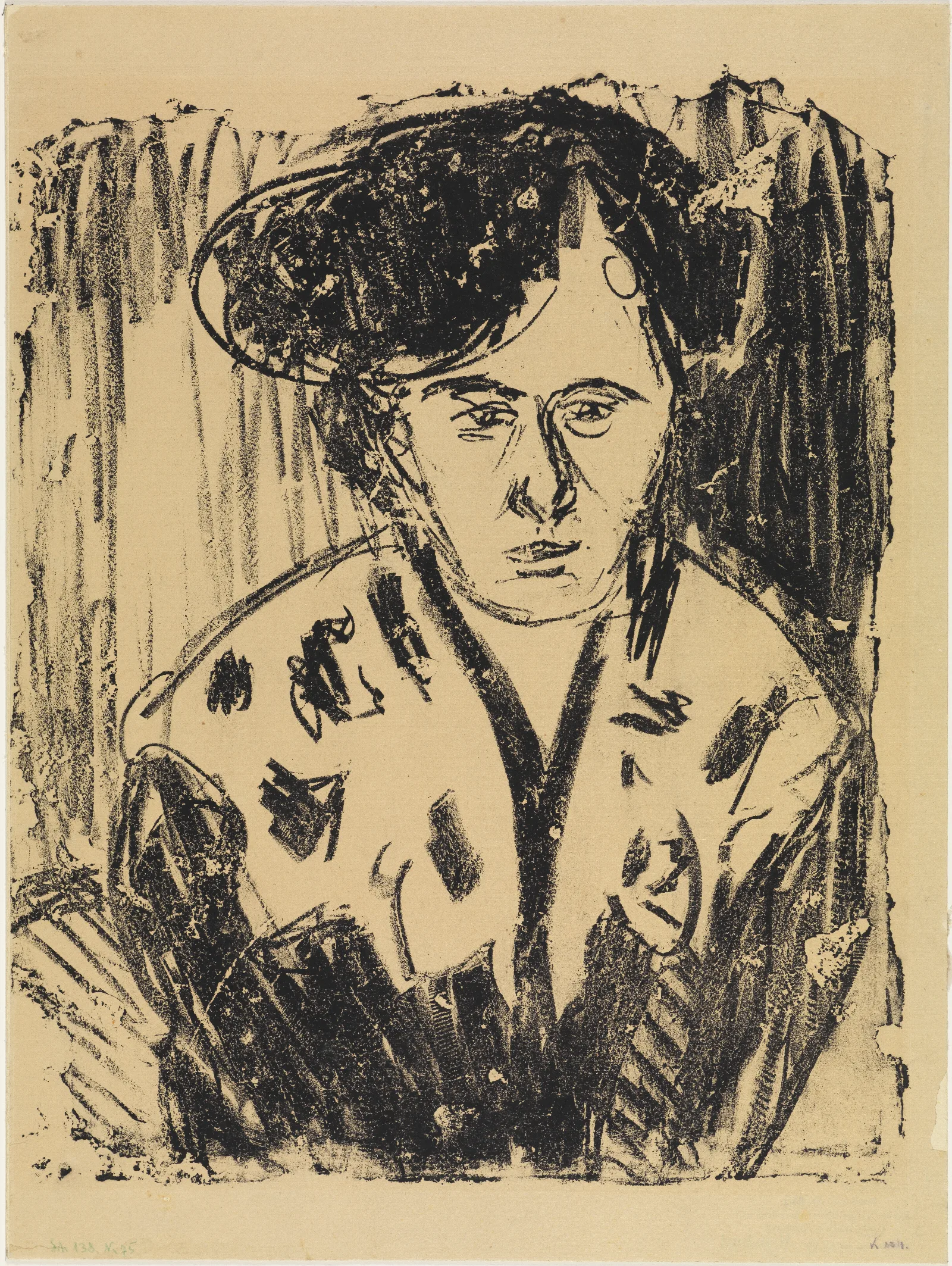 Frau Im Spitzenkragen Wall Art by Ernst Ludwig Kirchner - Canvas Print