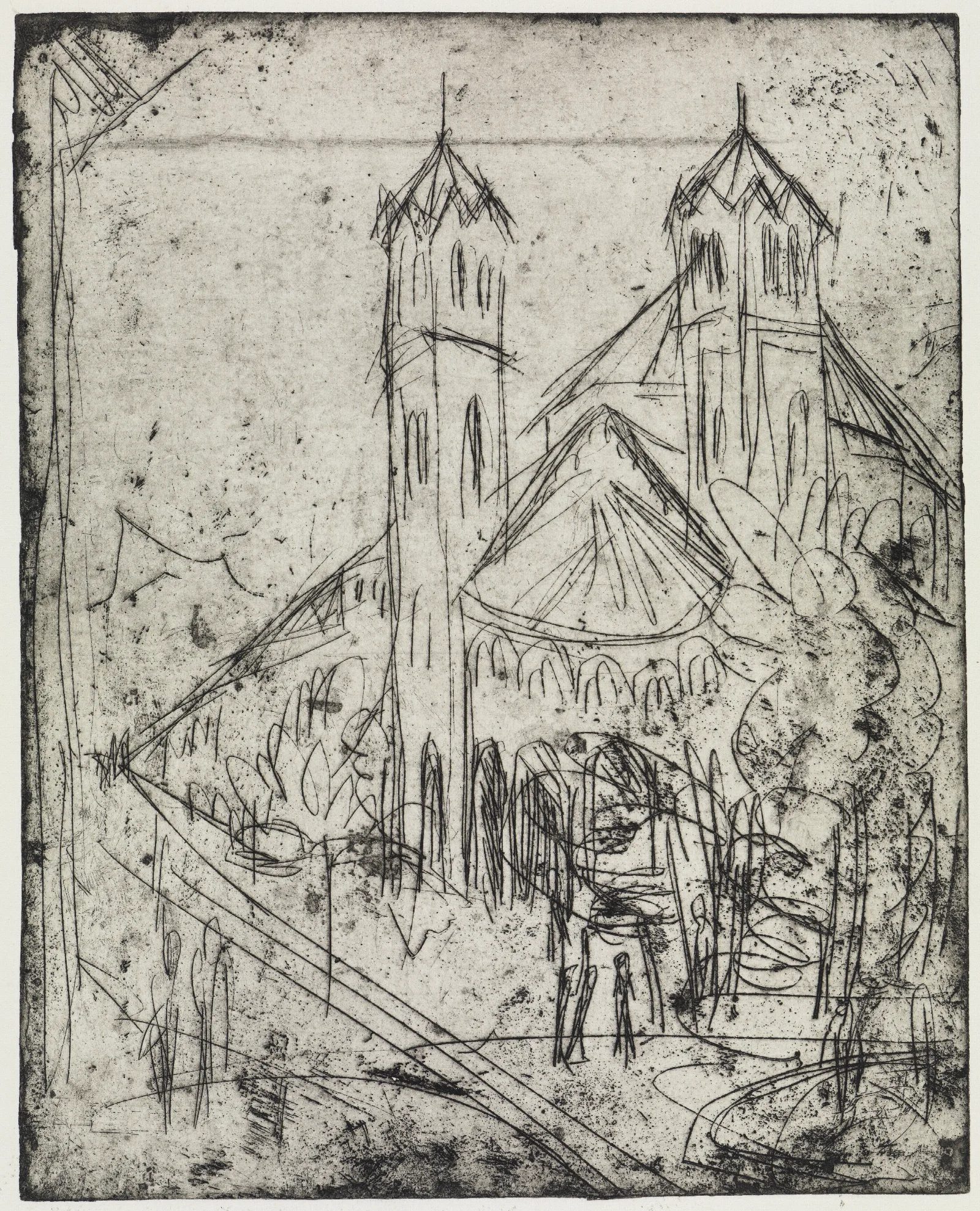 Kirche St Gereon In Koln I Wall Art by Ernst Ludwig Kirchner - Canvas Print