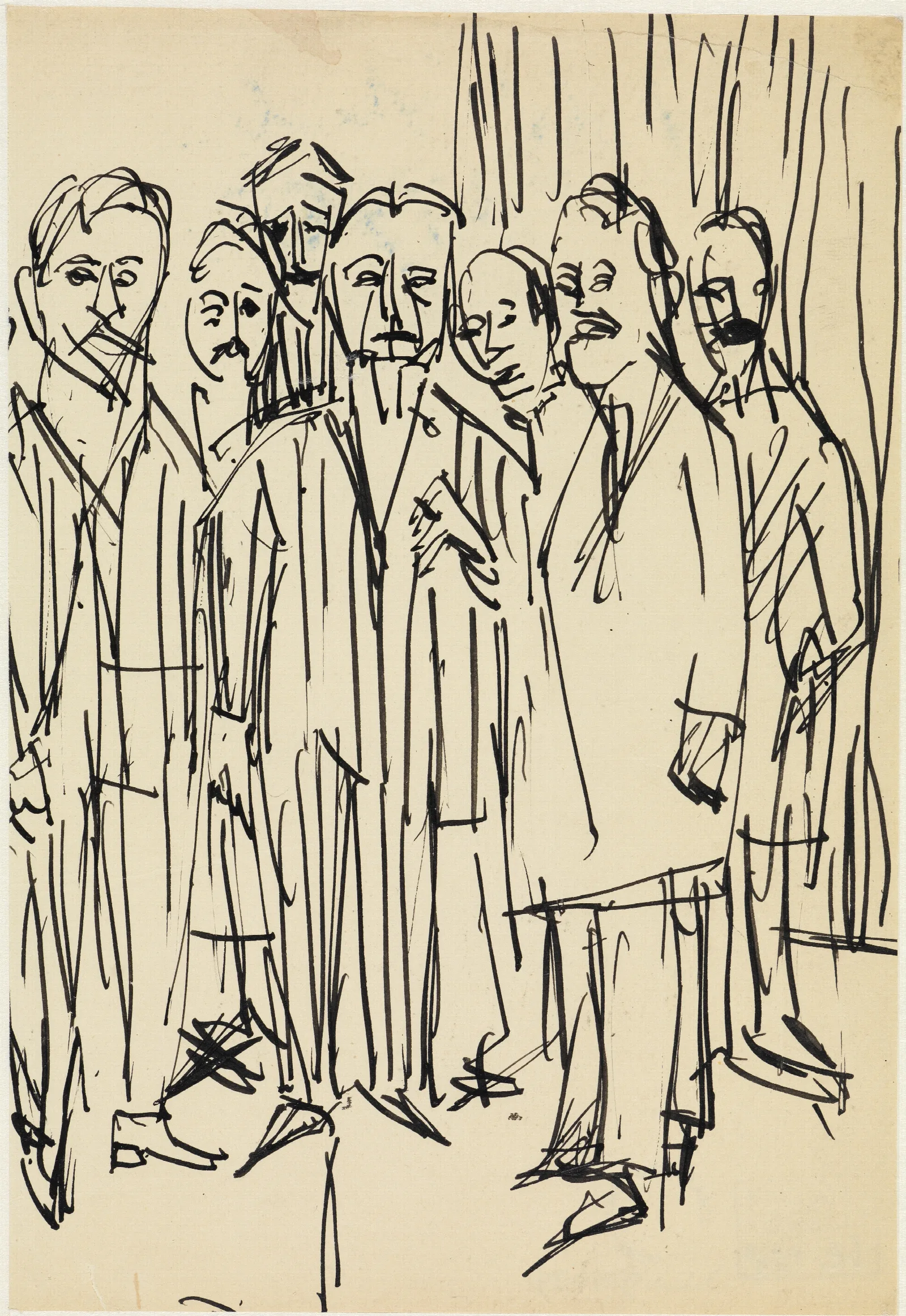 Kollegium Wall Art by Ernst Ludwig Kirchner - Canvas Print