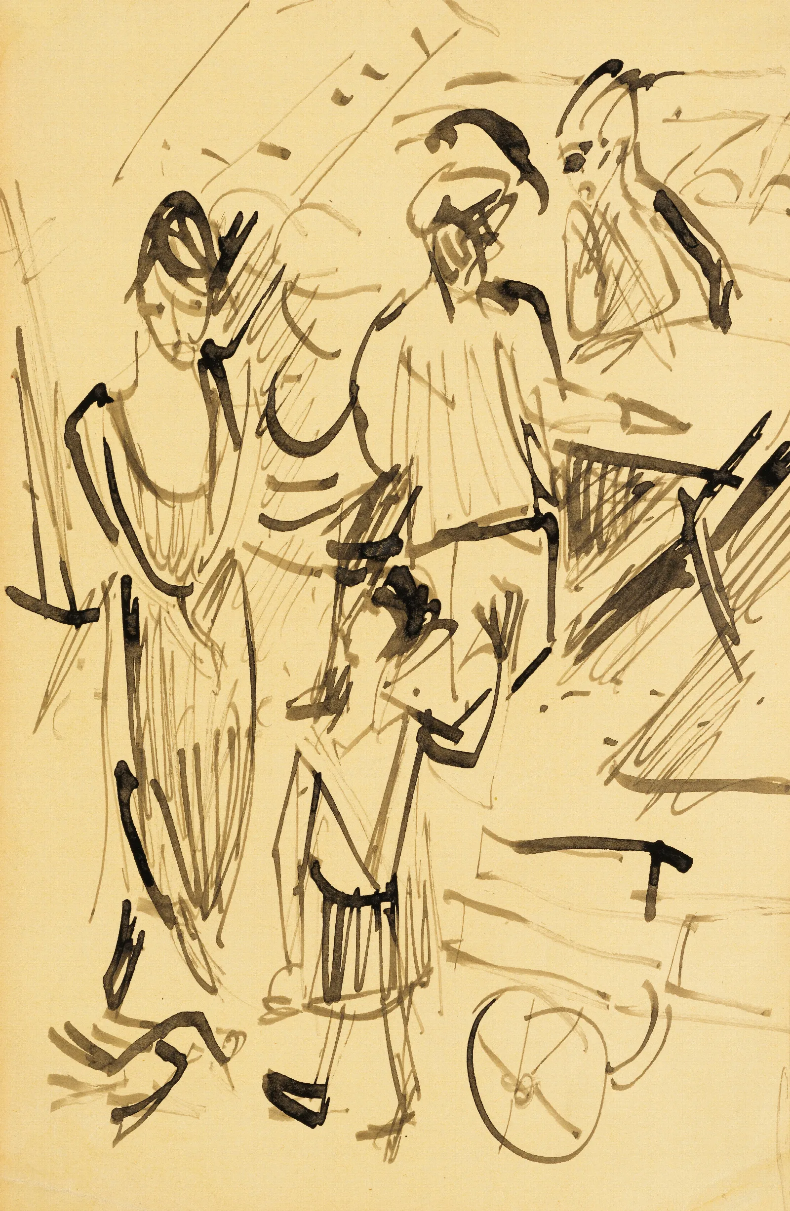 Marktstand Milchabrechnung Auf Der Stafelalp Wall Art by Ernst Ludwig Kirchner - Canvas Print