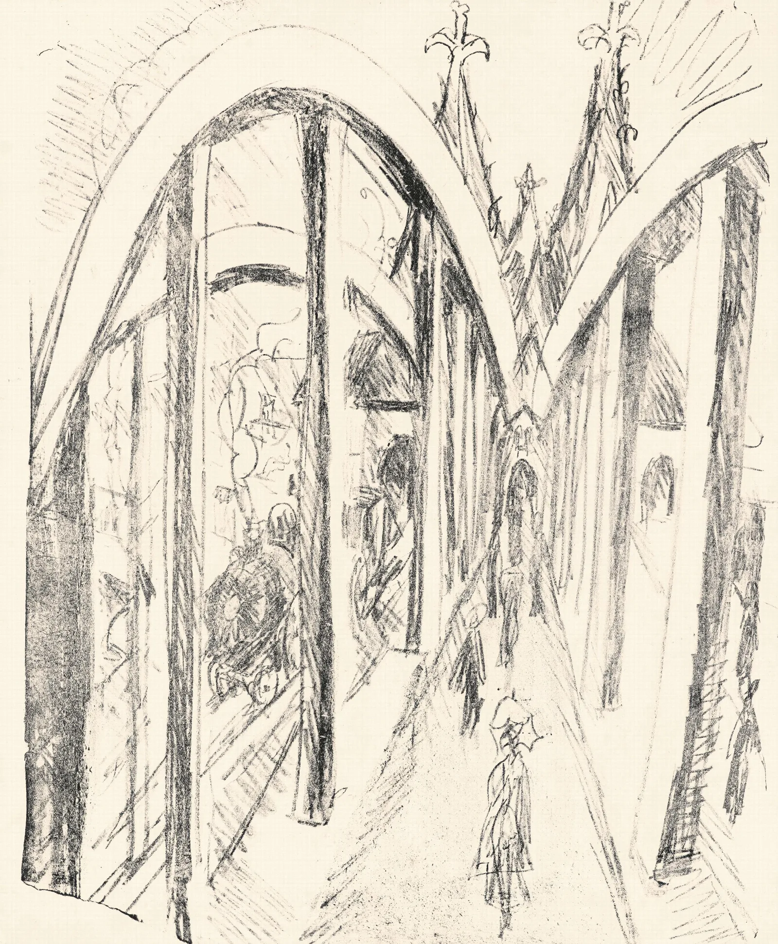 Rheinbrucke In Koln Hohenzollernbrucke Wall Art by Ernst Ludwig Kirchner - Canvas Print