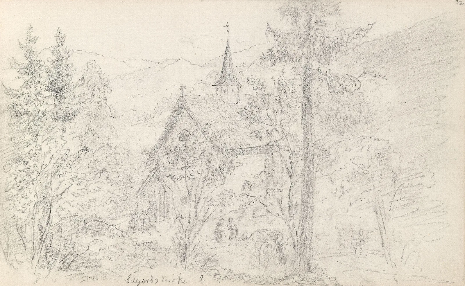 Seljord Kirke Wall Art by Adolph Tidemand - Canvas Print