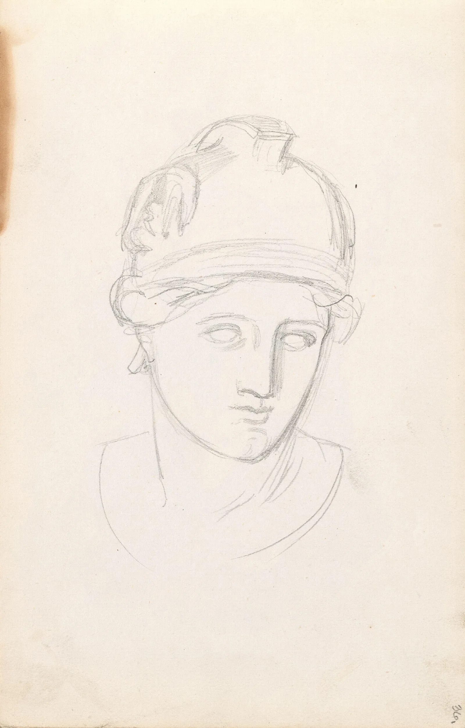 Study Of Sculpture Head Wall Art by Adolph Tidemand - Canvas Print
