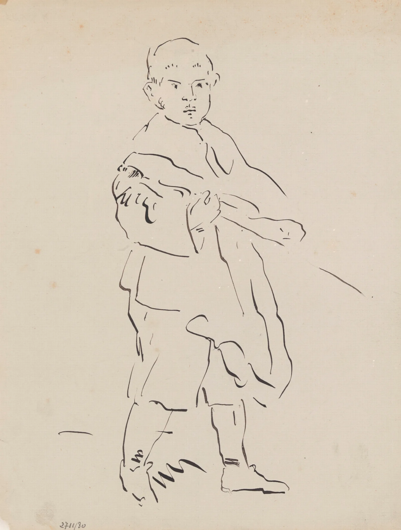 Boy With Sword Wall Art by James Ensor - Canvas Print