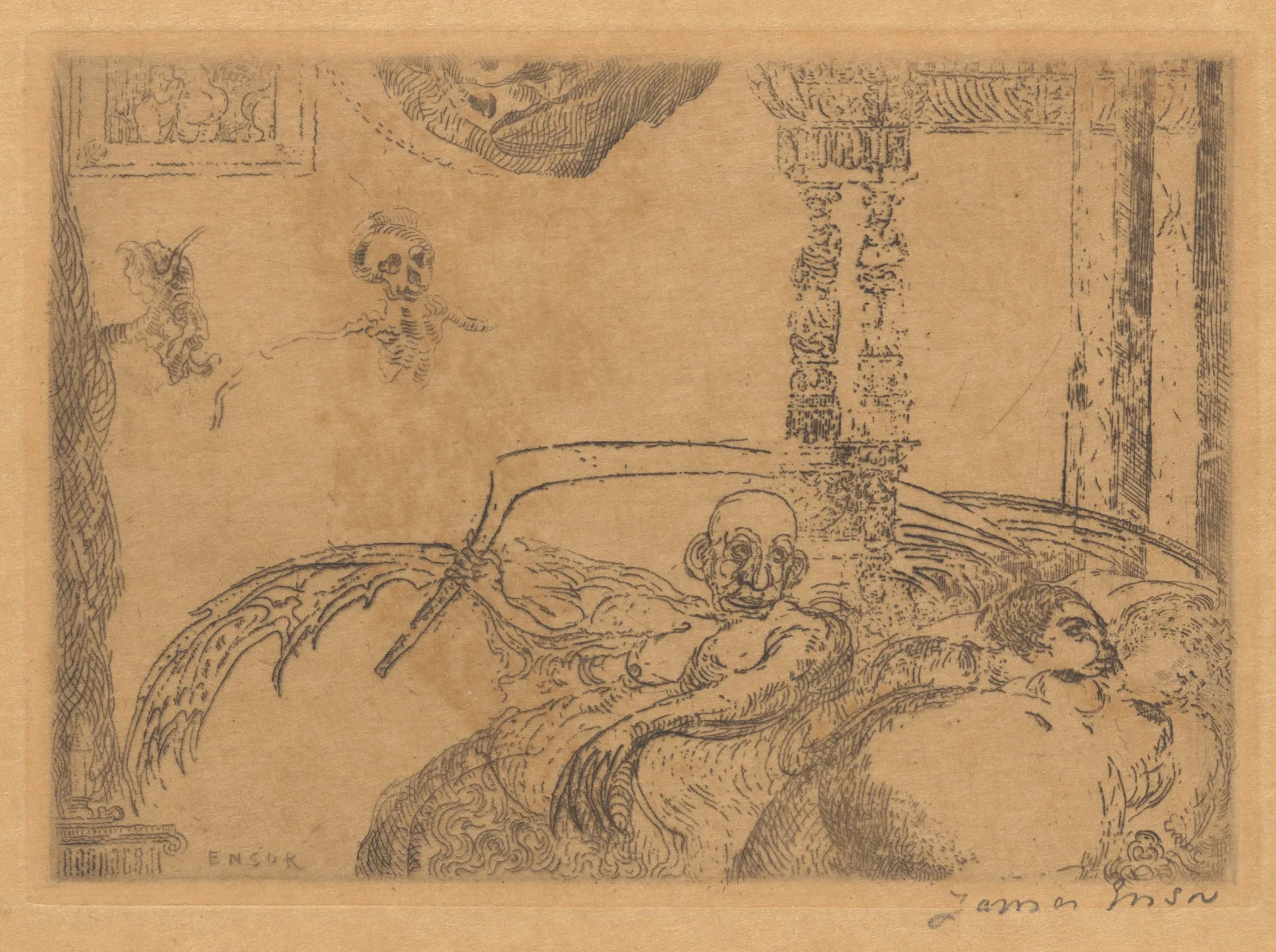 De Ontucht 2 Wall Art by James Ensor - Canvas Print