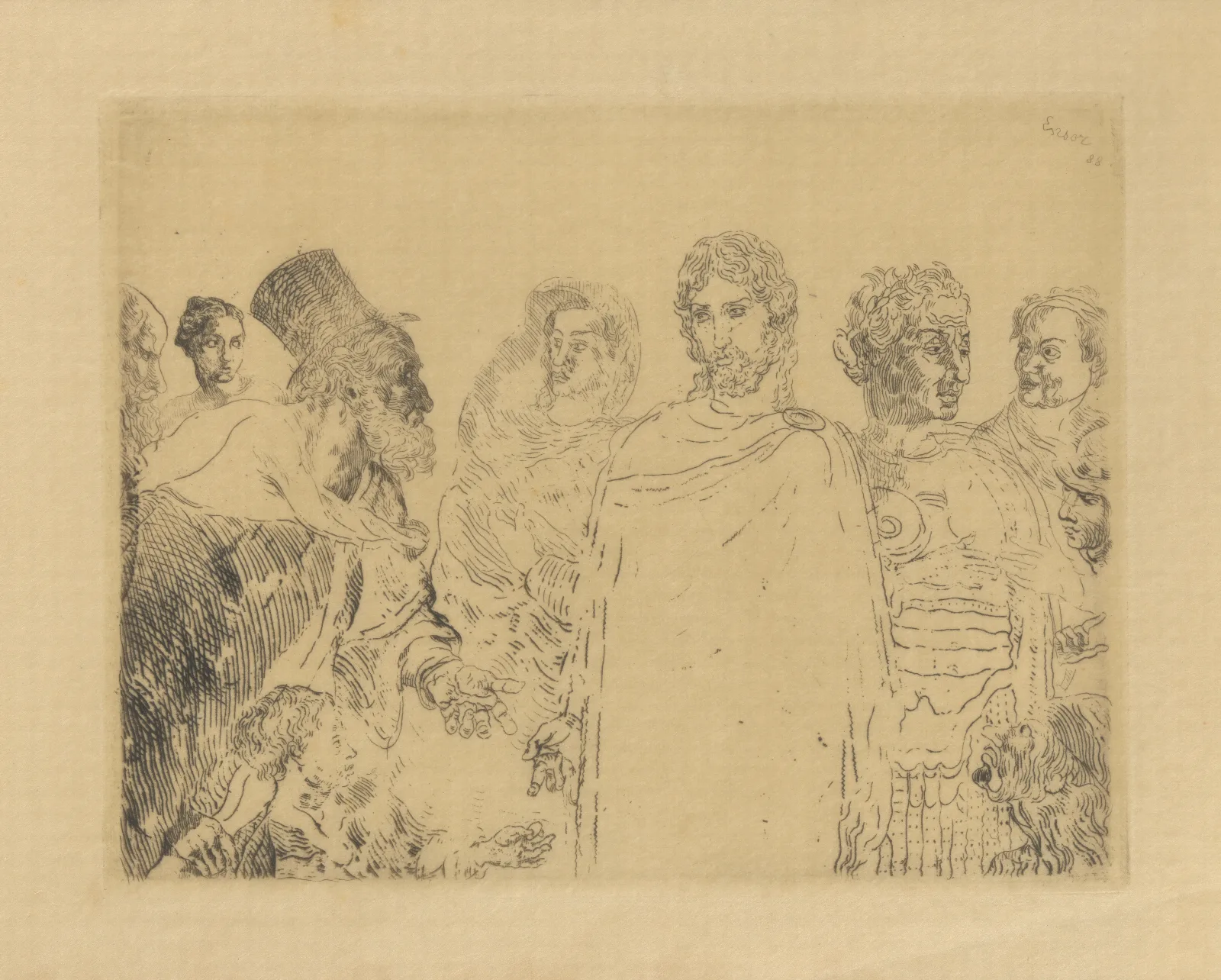 De Zilverling Van Caesar Wall Art by James Ensor - Canvas Print