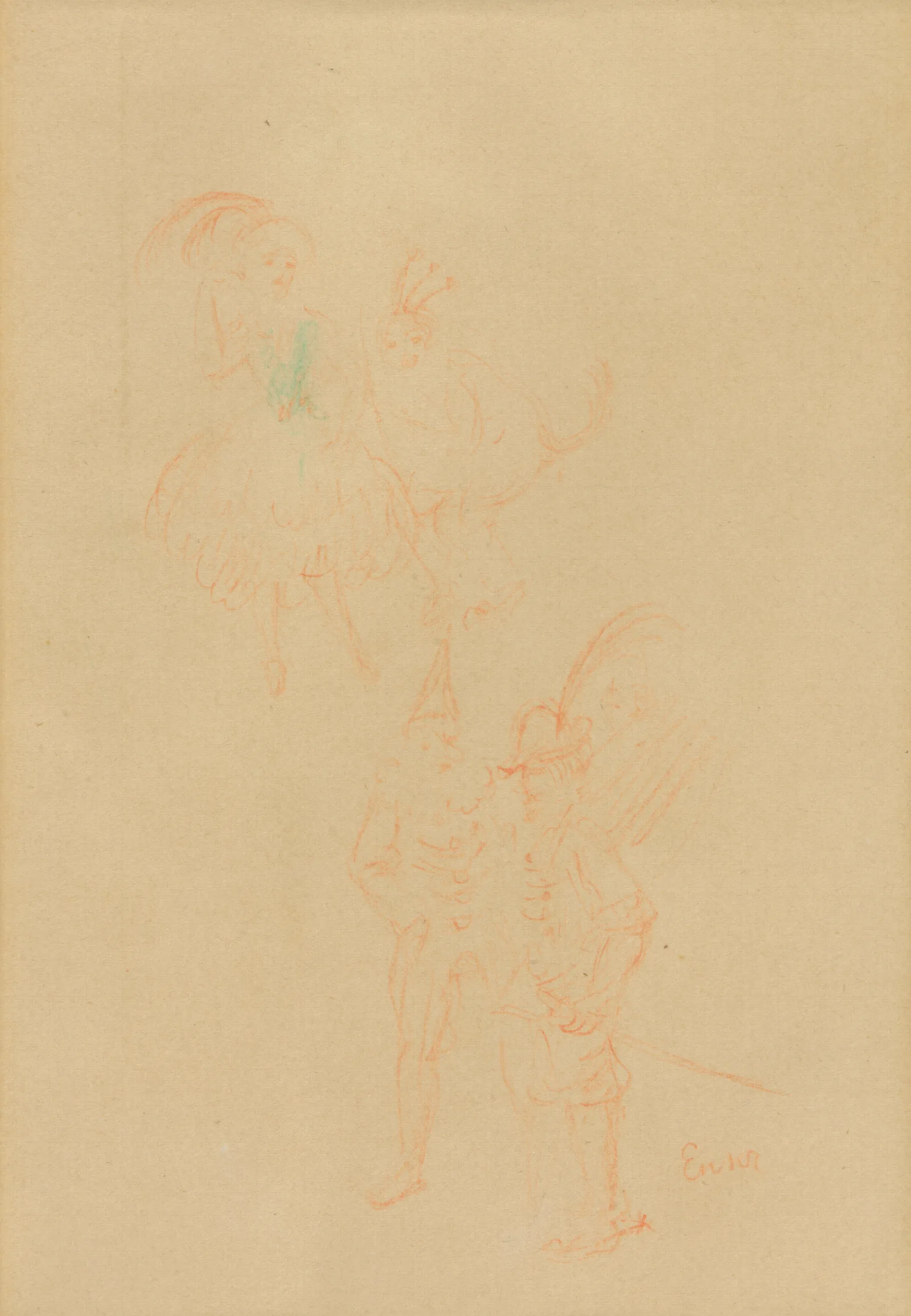 Figuren Uit De Liefdestuin Wall Art by James Ensor - Canvas Print