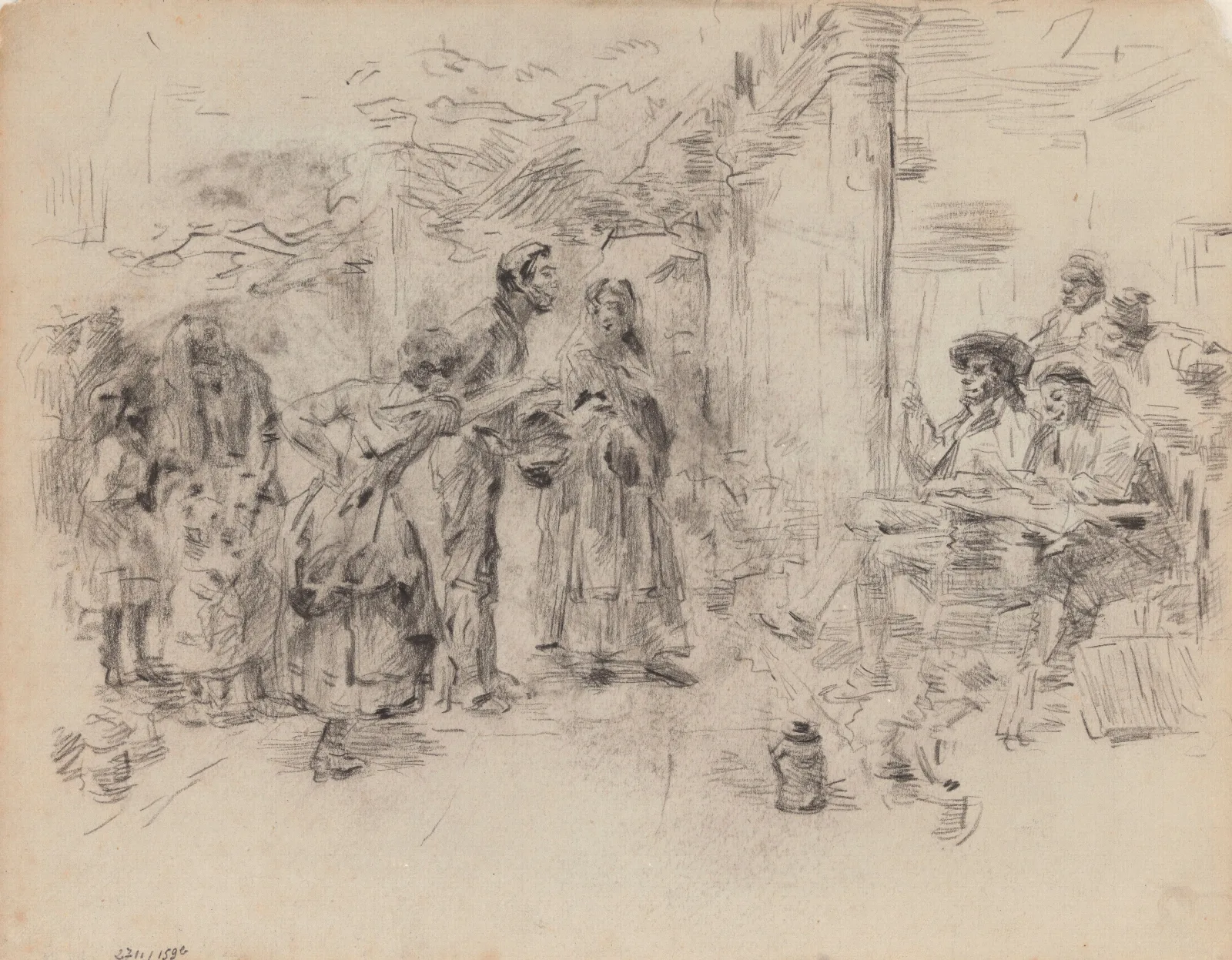In Front Of The Alcalde Wall Art by James Ensor - Canvas Print