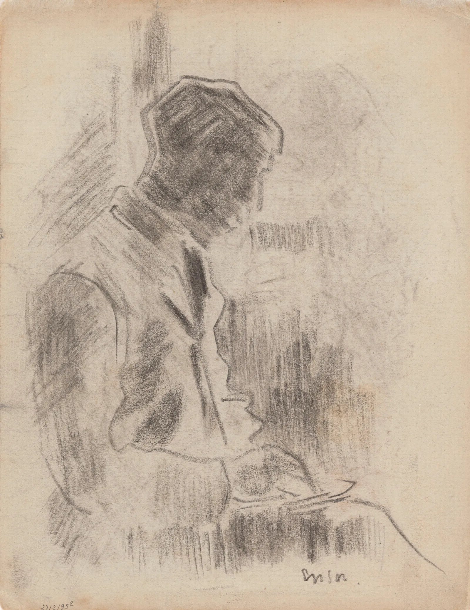 Man Writing Wall Art by James Ensor - Canvas Print