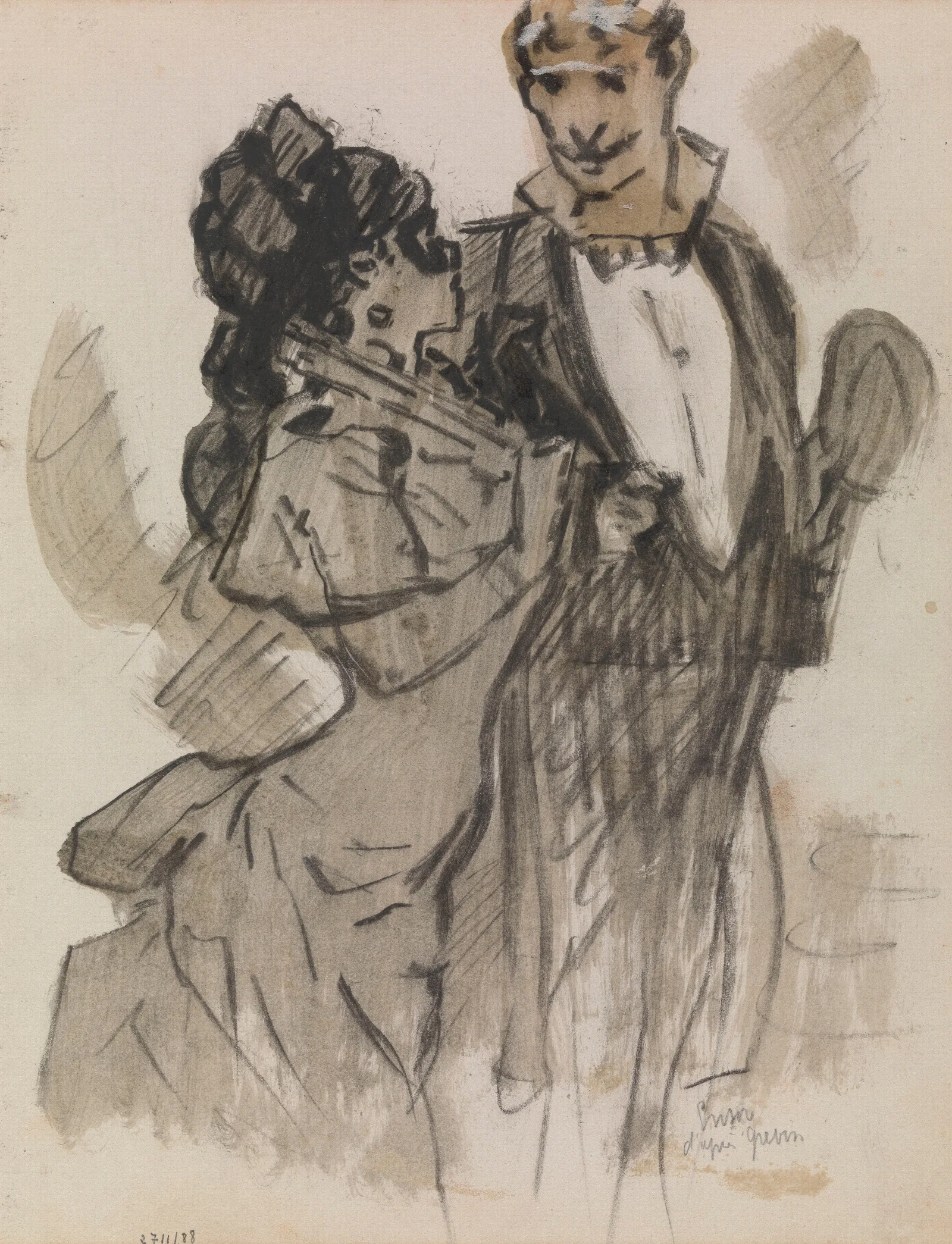 Pair Wall Art by James Ensor - Canvas Print