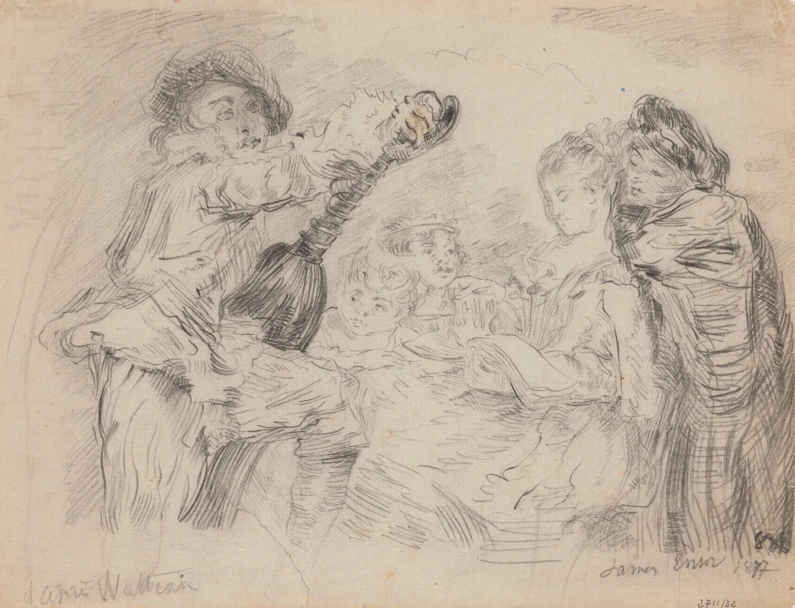 Party Making Music 2 Wall Art by James Ensor - Canvas Print