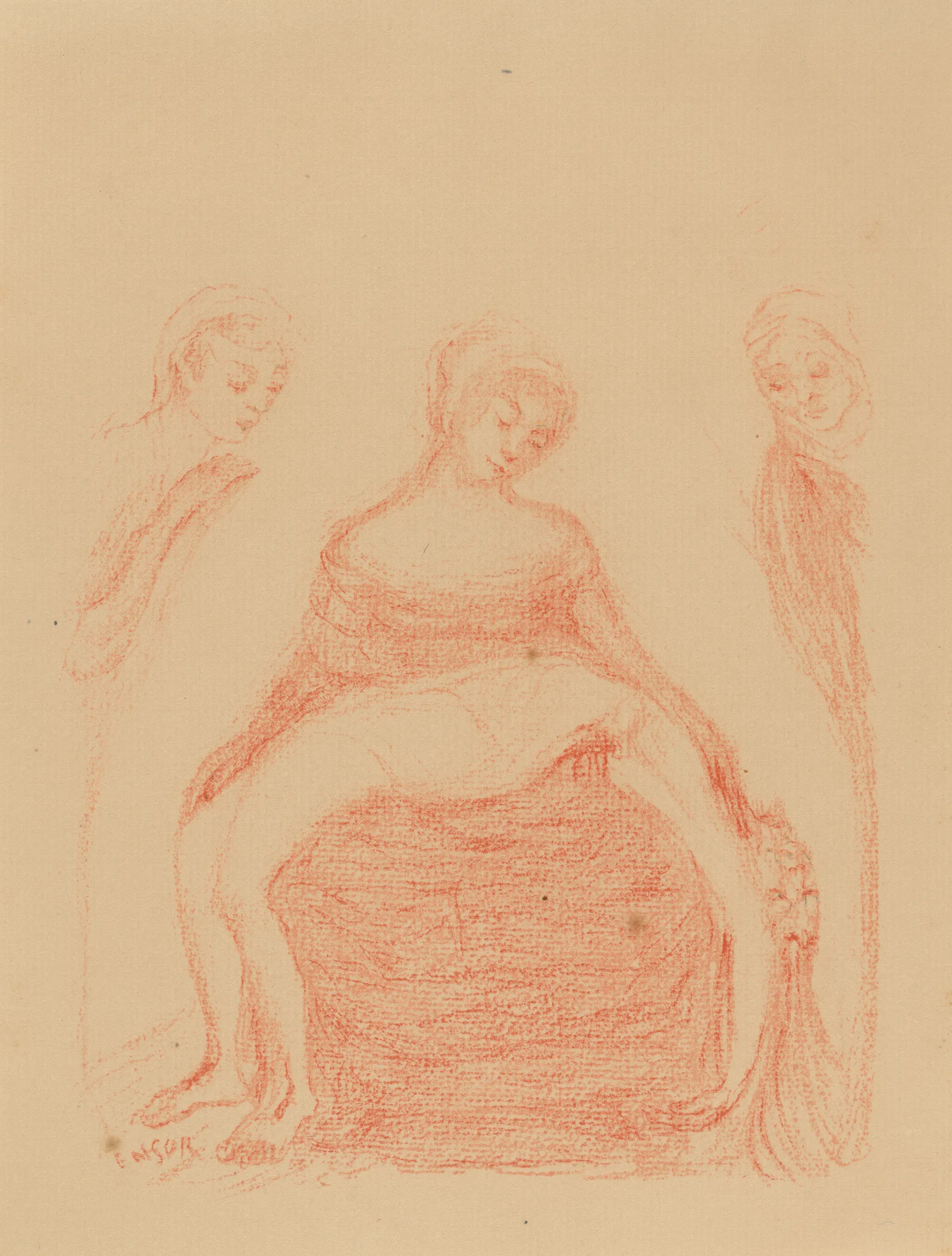 Pieta 40 Wall Art by James Ensor - Canvas Print