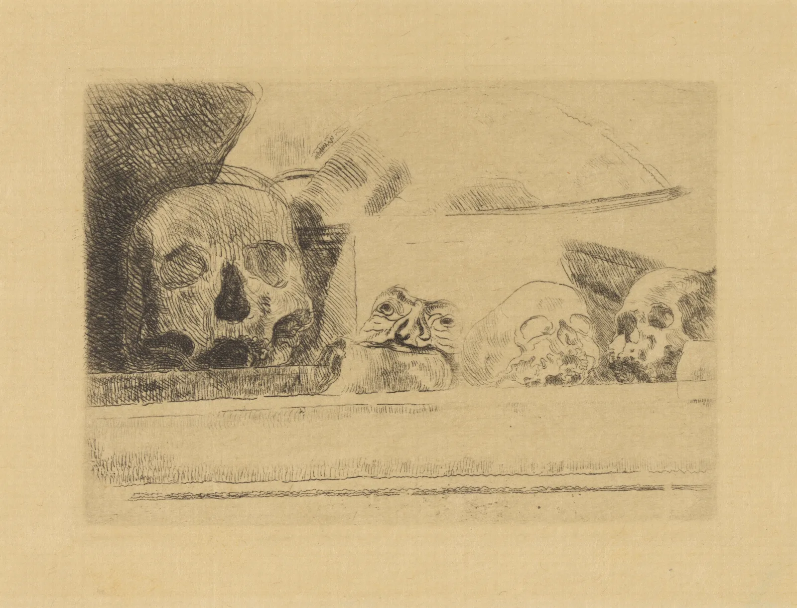 Schedels En Maskers Wall Art by James Ensor - Canvas Print