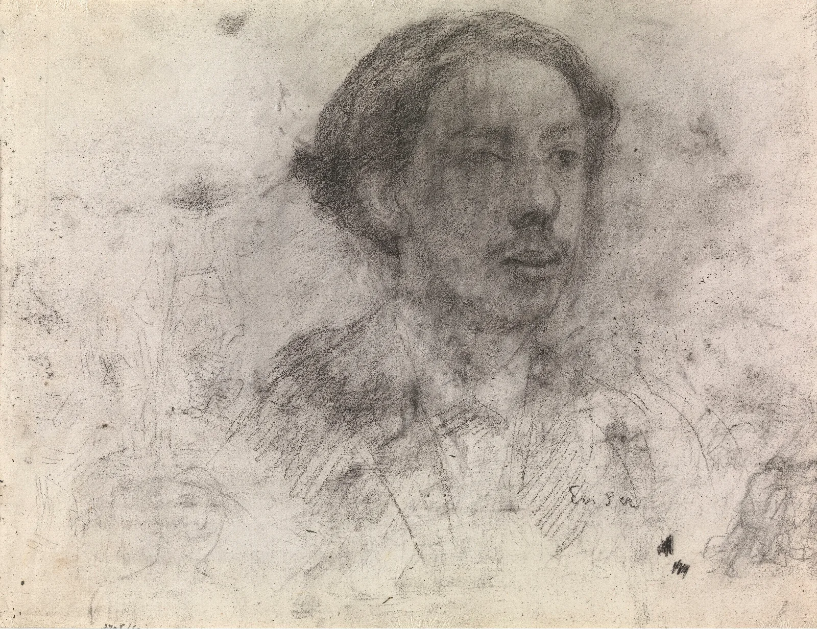 Self Portrait 537 Wall Art by James Ensor - Canvas Print