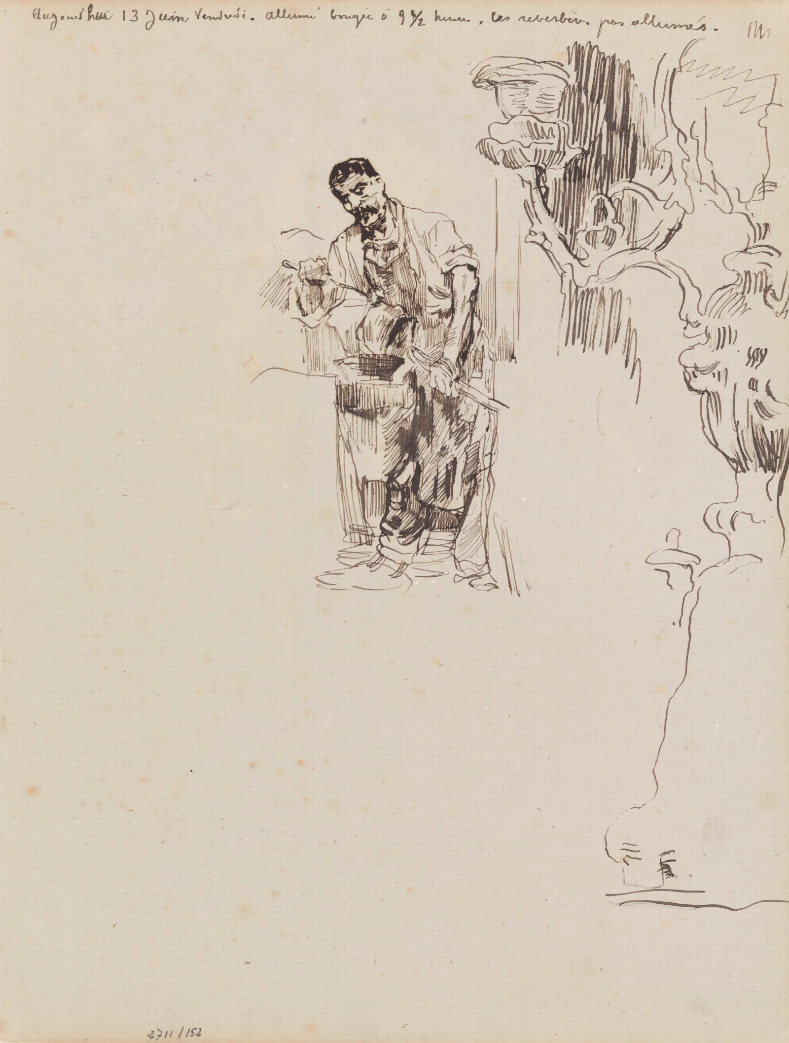 Smith And Chandelier Wall Art by James Ensor - Canvas Print