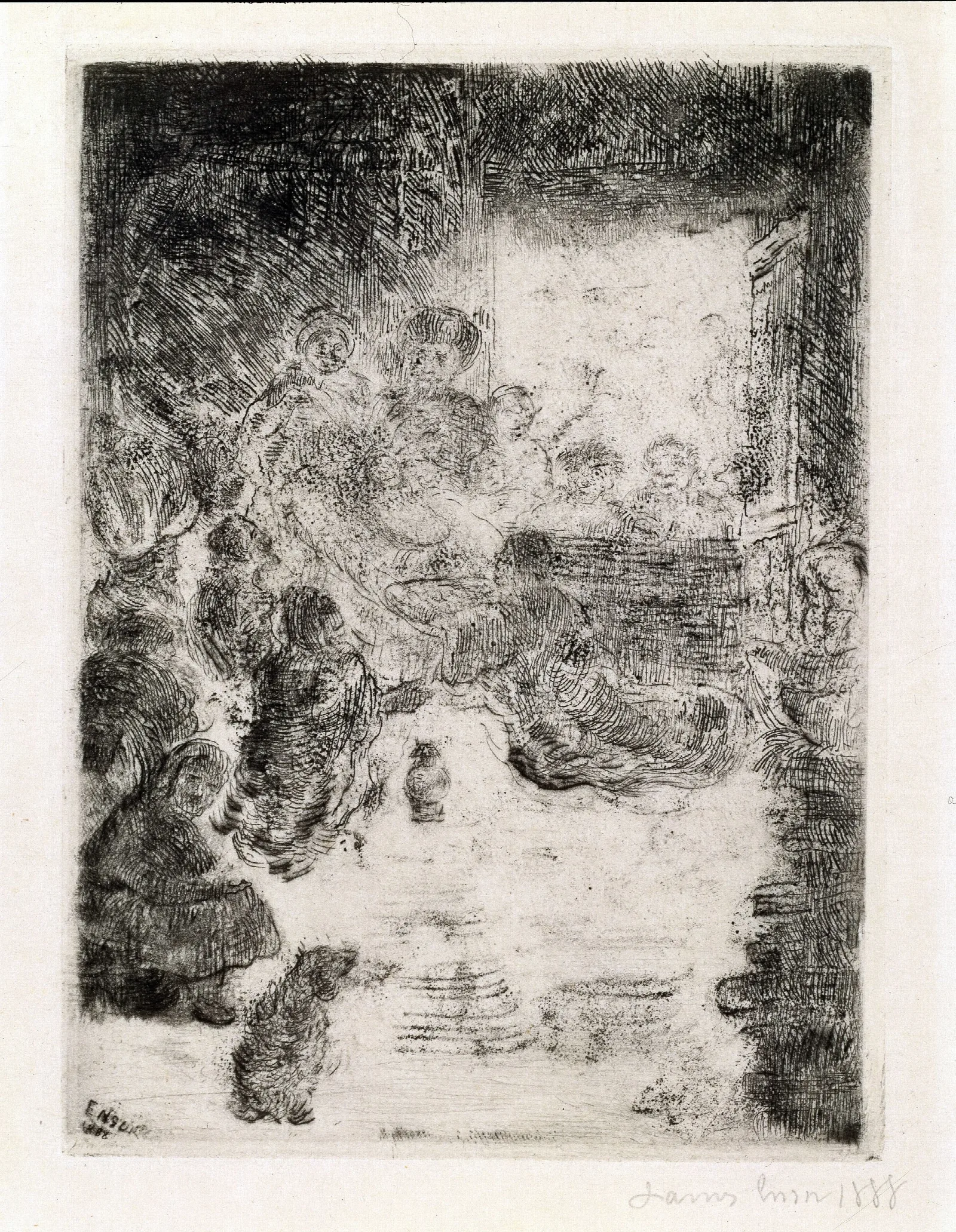 The Adoration Of The Shepherds 93 Wall Art by James Ensor - Canvas Print
