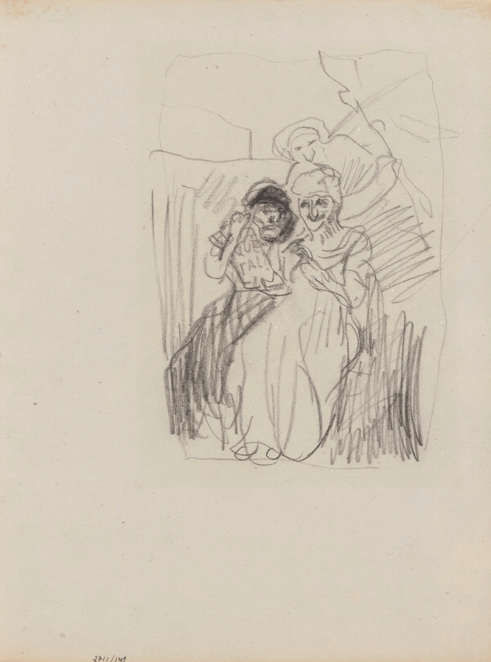 The Oldies Or Time Wall Art by James Ensor - Canvas Print