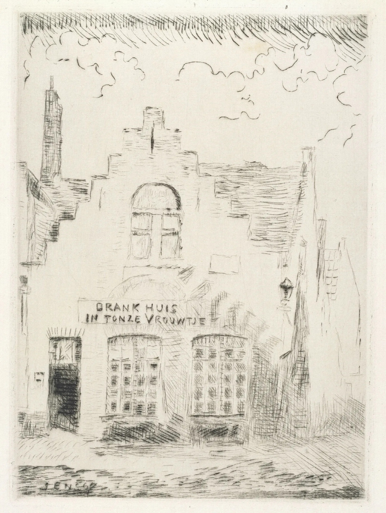 The Shadow On The House Wall Art by James Ensor - Canvas Print