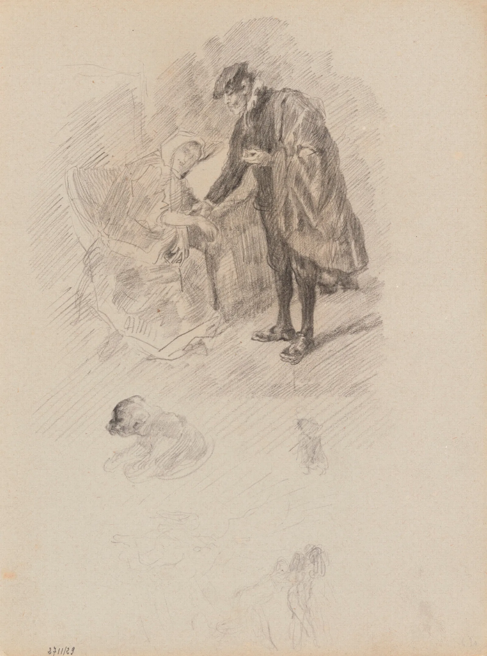 The Sick Woman 3 Wall Art by James Ensor - Canvas Print