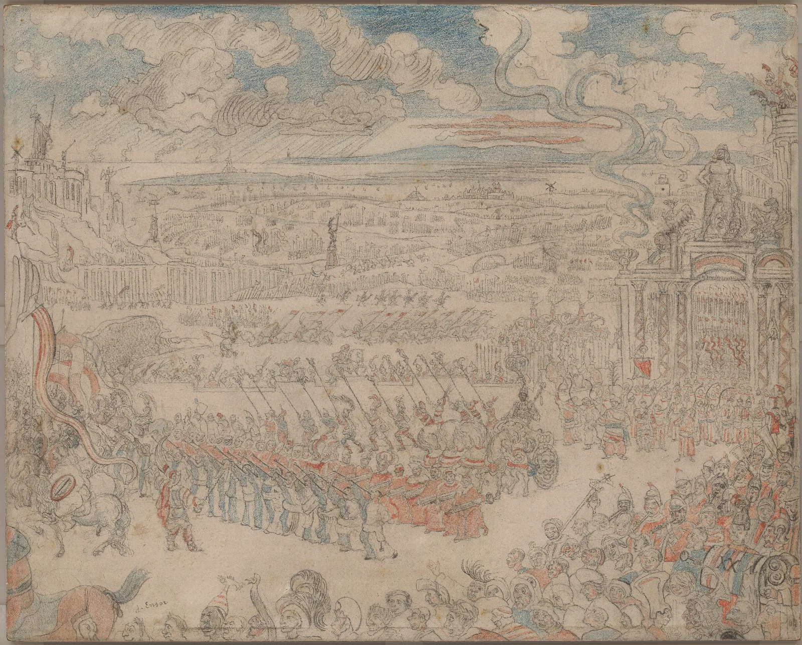 The Roman Triumph Wall Art by James Ensor - Canvas Print