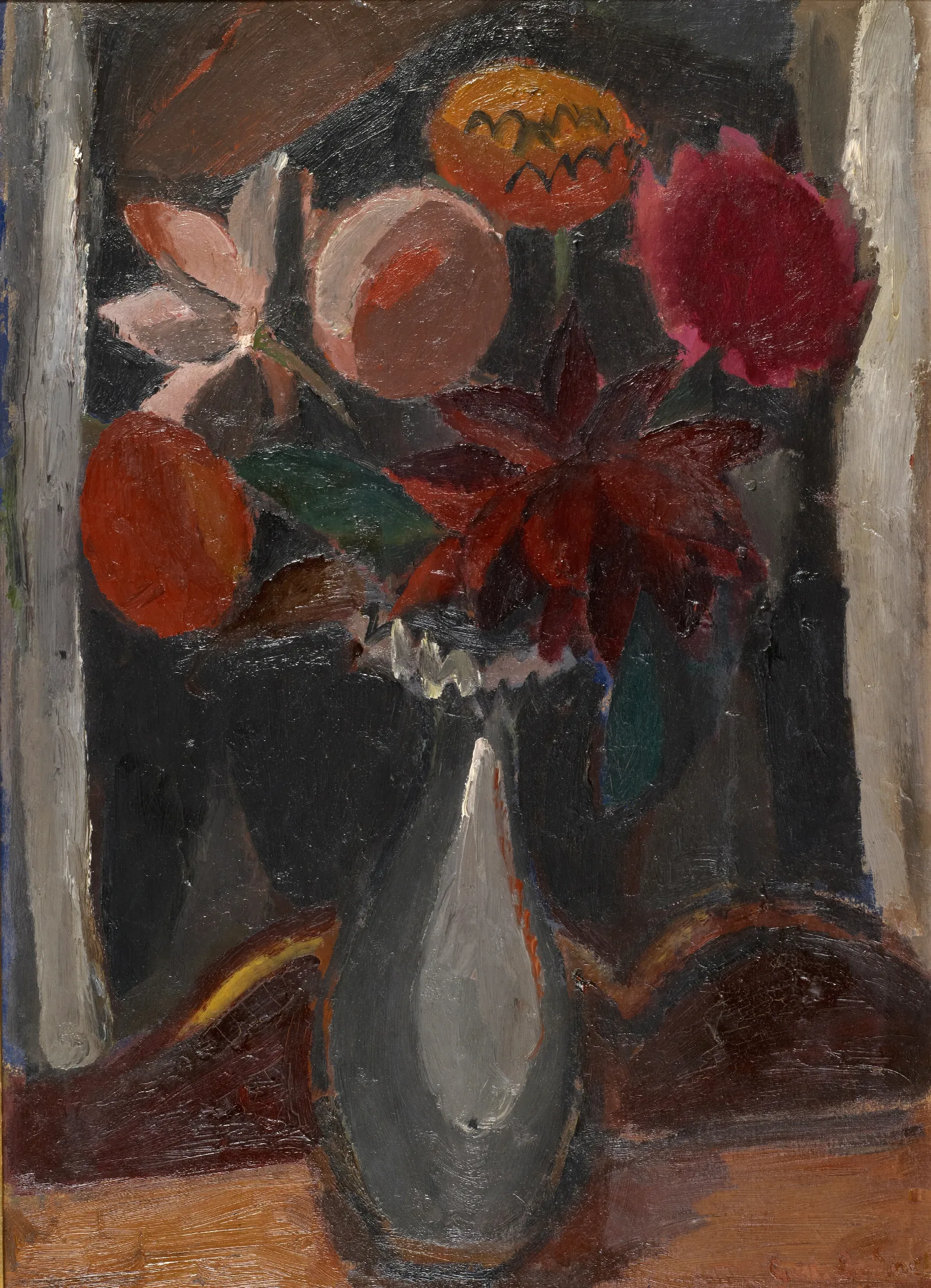 A Bunch Of Dark Flowers Wall Art by Gustave De Smet - Canvas Print