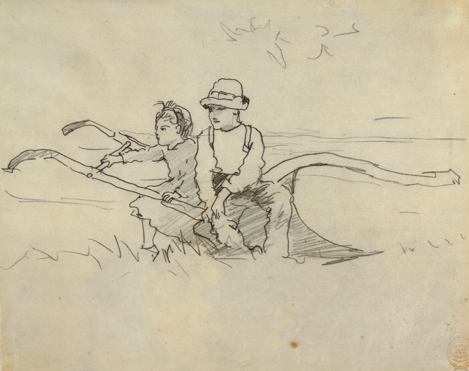 Boy And Girl On A Plow Wall Art by Winslow Homer - Canvas Print