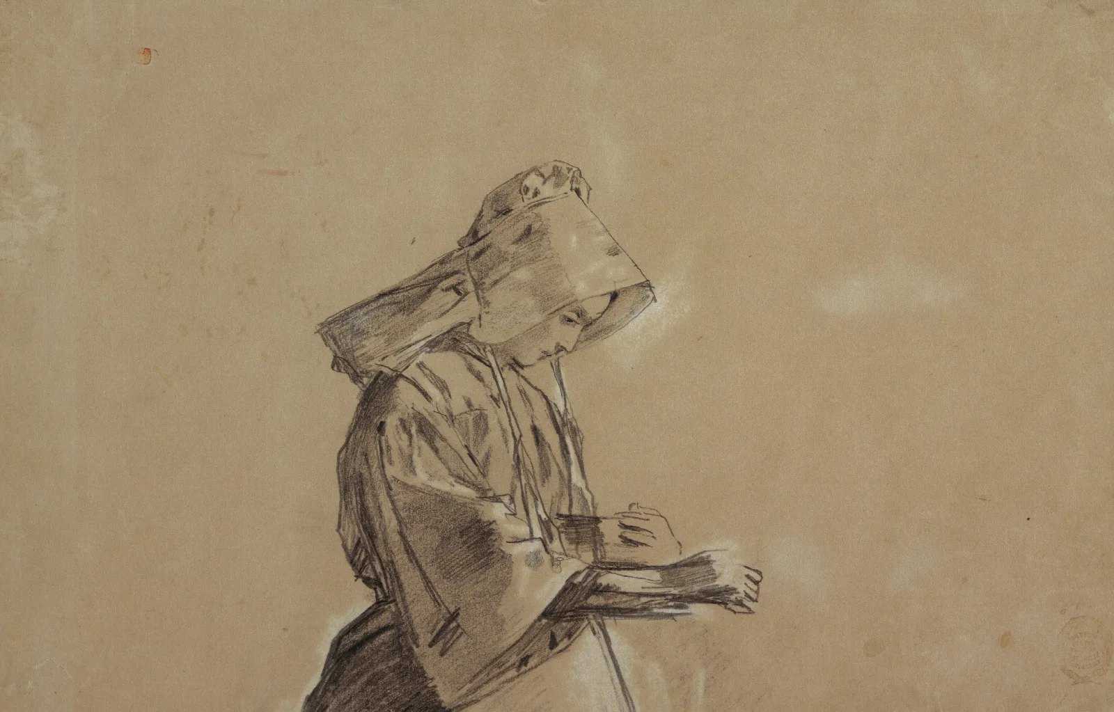Woman In A Sunbonnet Wall Art by Winslow Homer - Canvas Print