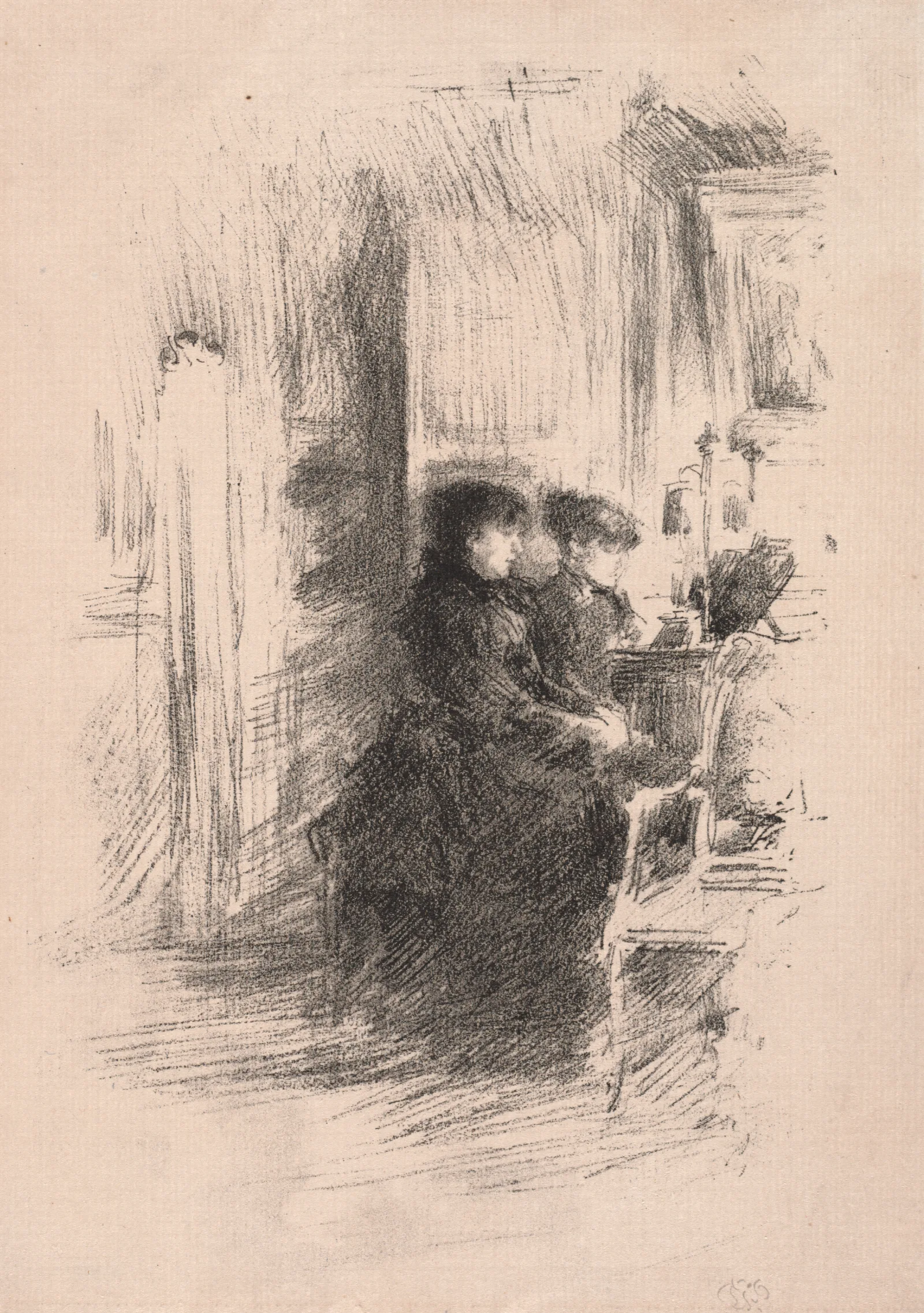 The Duet 2 Wall Art by James Abbott McNeill Whistler - Canvas Print