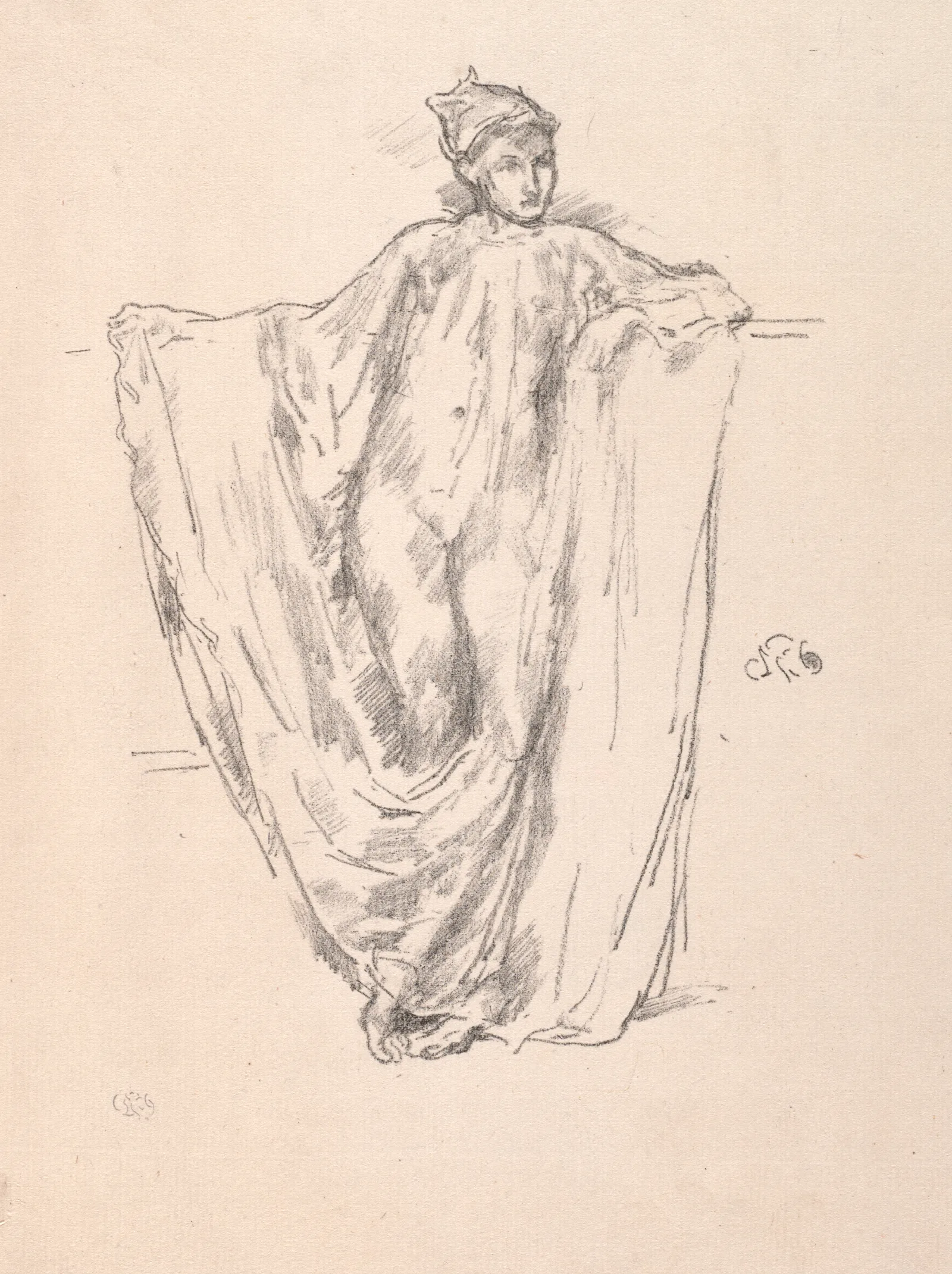 Figure Study 2 Wall Art by James Abbott McNeill Whistler - Canvas Print