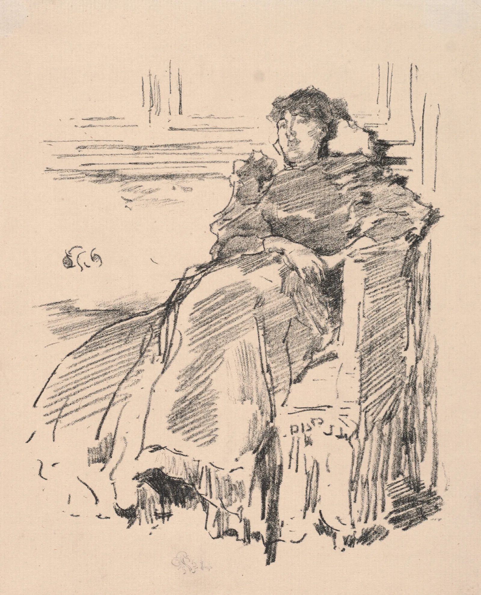 La Robe Rouge Wall Art by James Abbott McNeill Whistler - Canvas Print
