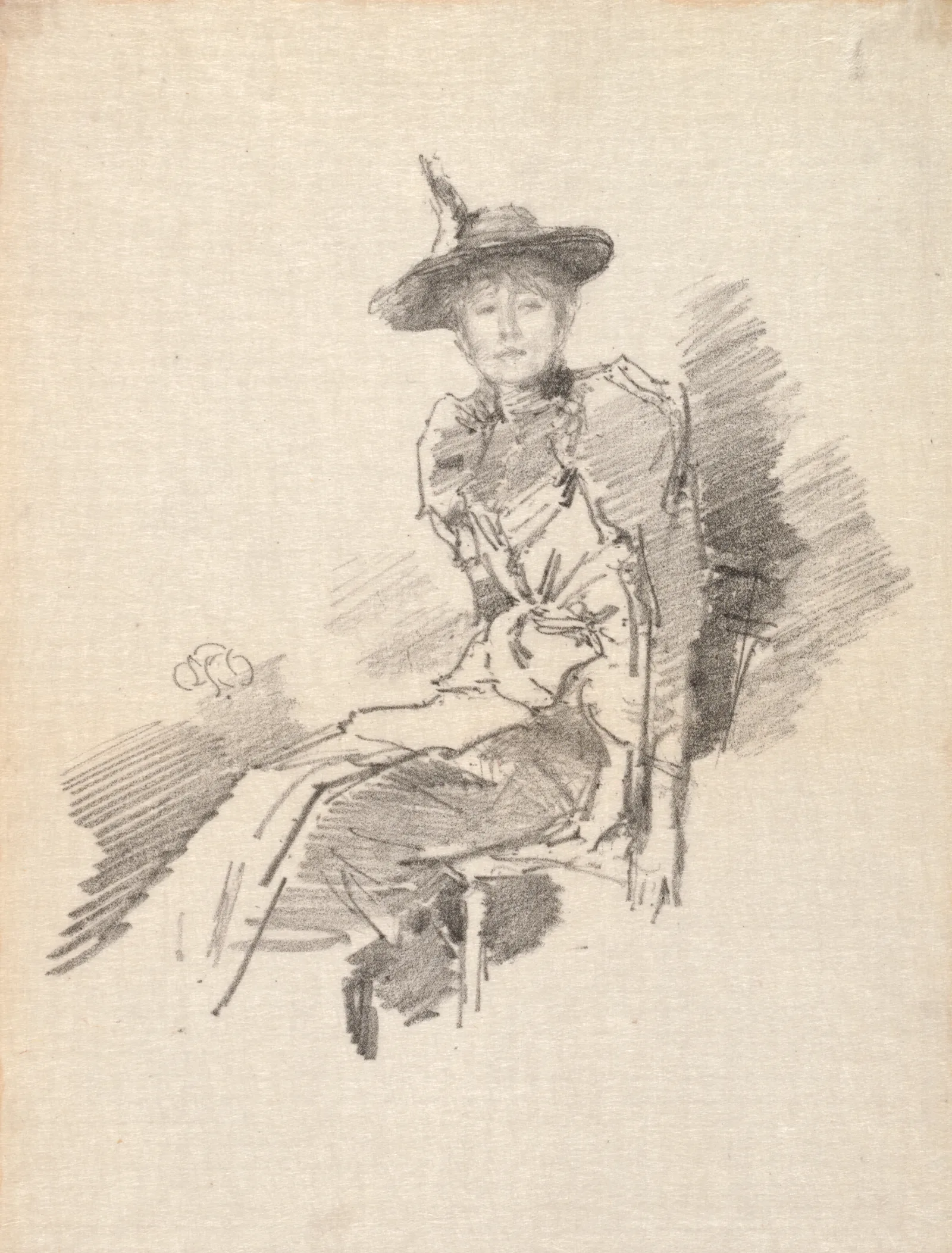 The Winged Hat 2 Wall Art by James Abbott McNeill Whistler - Canvas Print