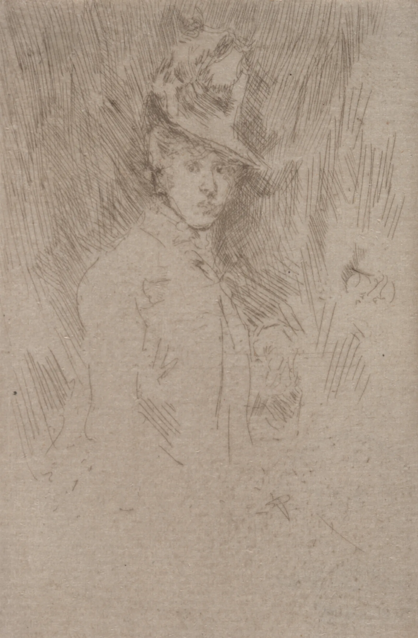 The Little Hat Wall Art by James Abbott McNeill Whistler - Canvas Print