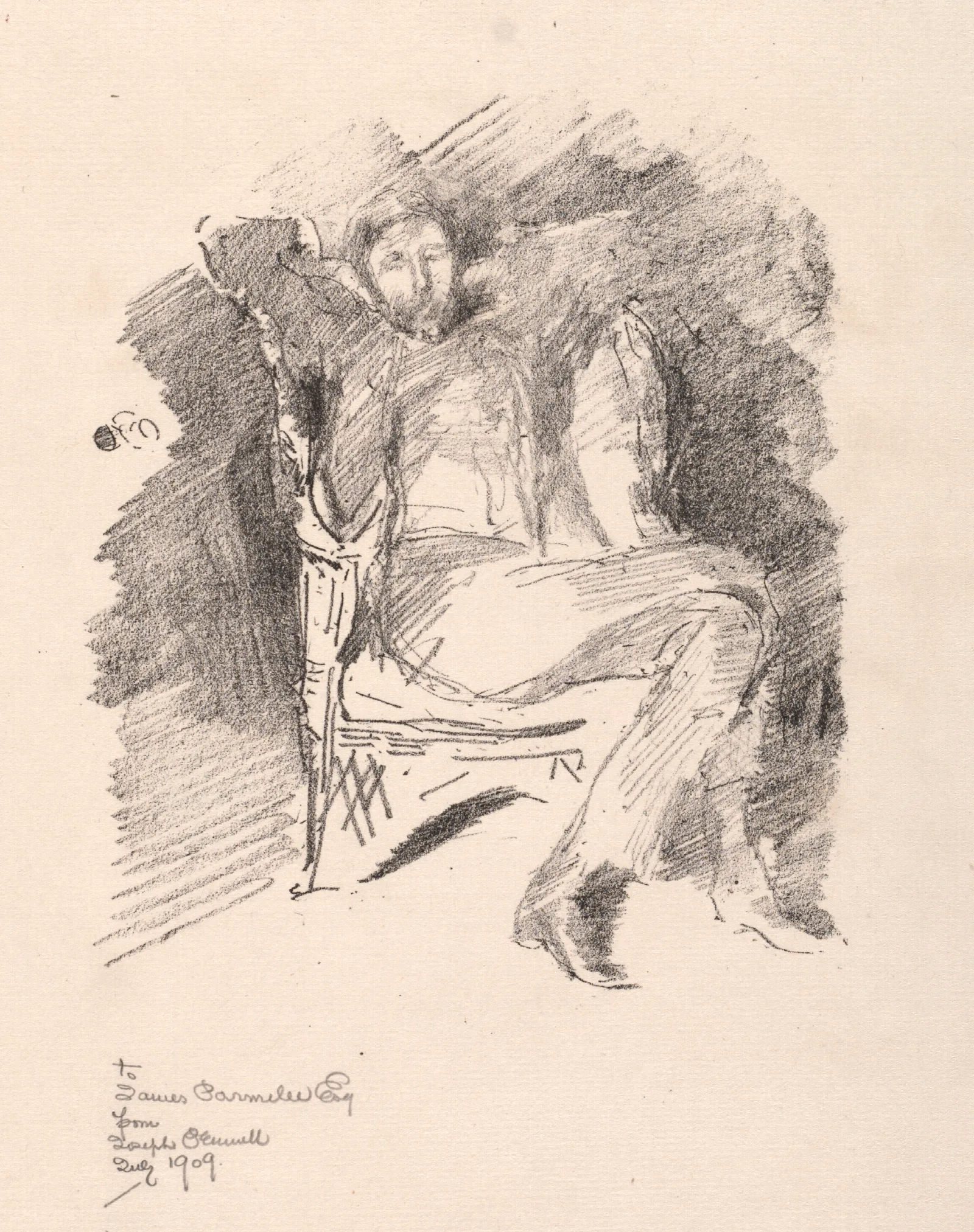 Joseph Pennell No 2 Wall Art by James Abbott McNeill Whistler - Canvas Print