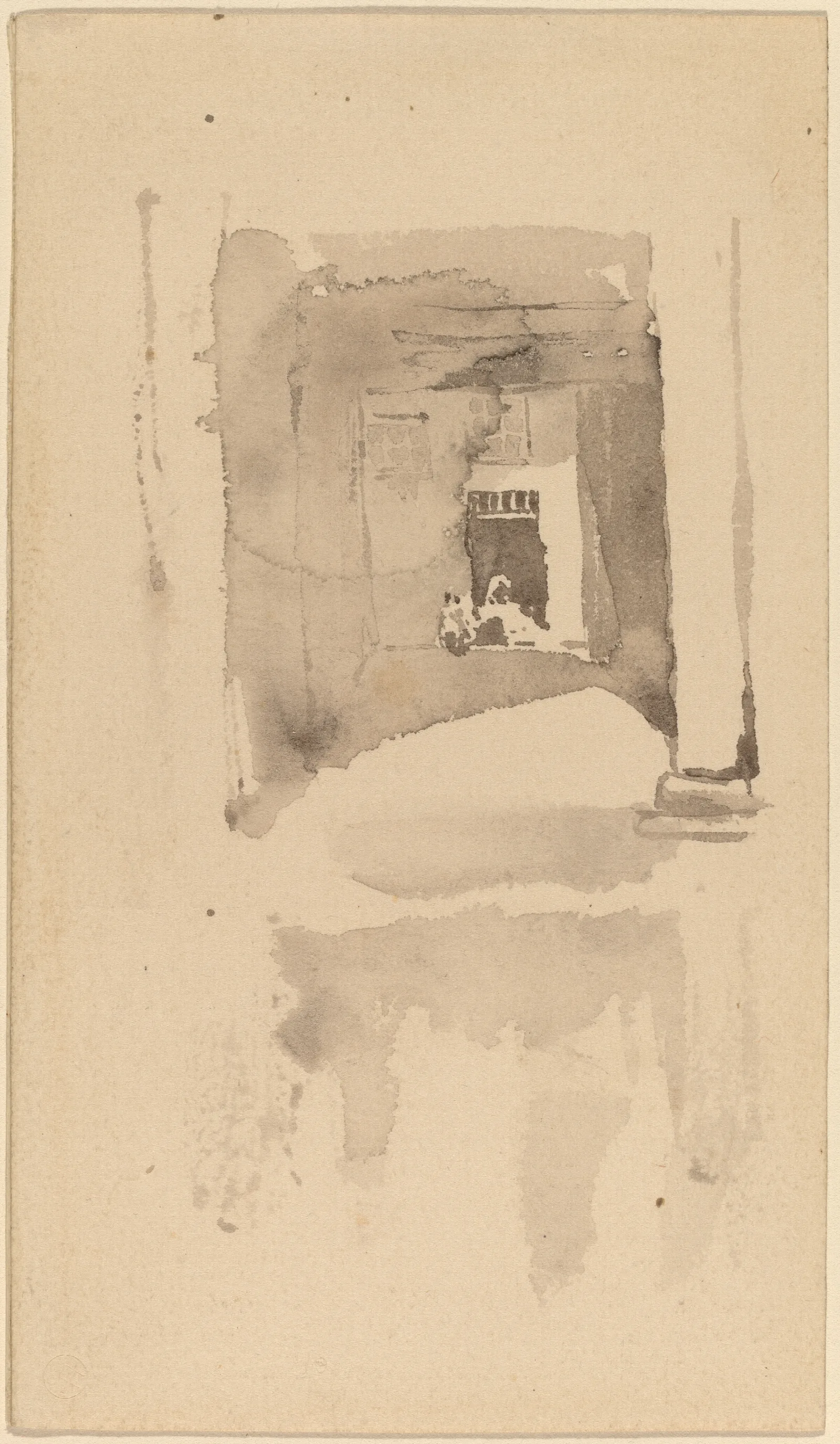 A Doorway In Ajaccio Wall Art by James Abbott McNeill Whistler - Canvas Print