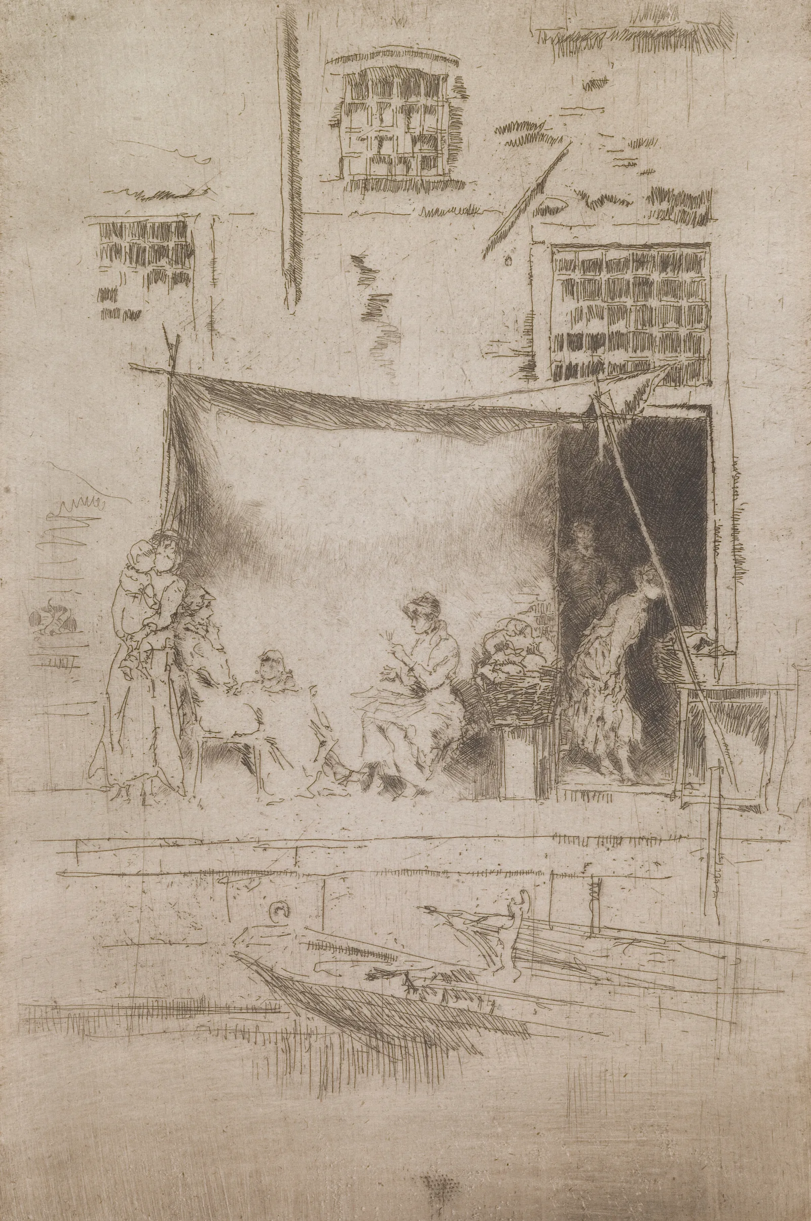 The Fruit Stall Wall Art by James Abbott McNeill Whistler - Canvas Print