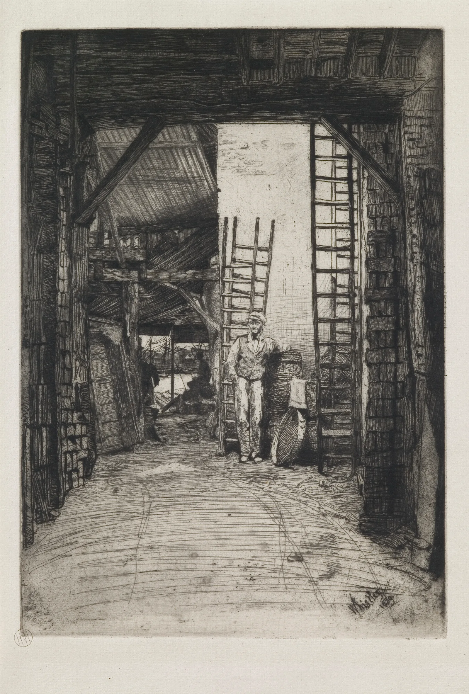 W Jones Limeburner Thames Street Wall Art by James Abbott McNeill Whistler - Canvas Print