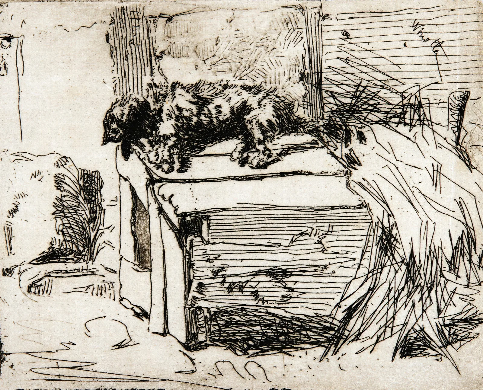 The Dog On The Kennel Wall Art by James Abbott McNeill Whistler - Canvas Print