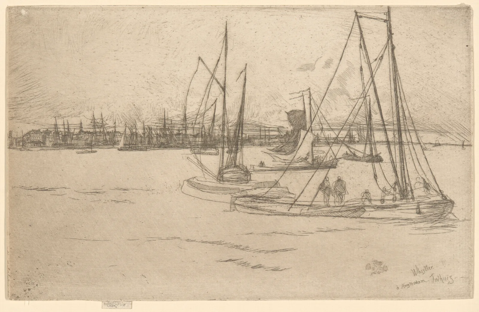 Amsterdam From The Tolhuis Wall Art by James Abbott McNeill Whistler - Canvas Print
