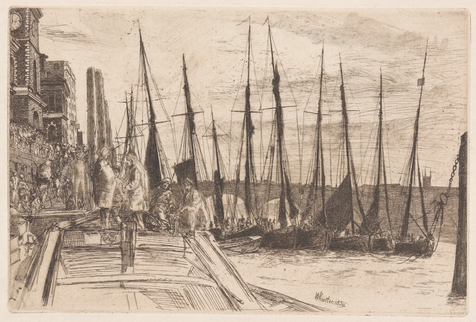 Billingsgate Wall Art by James Abbott McNeill Whistler - Canvas Print