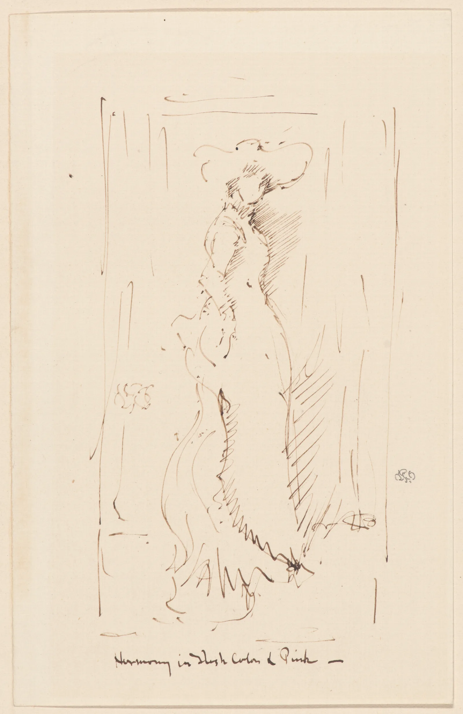 Harmony In Flesh Color And Pink Wall Art by James Abbott McNeill Whistler - Canvas Print