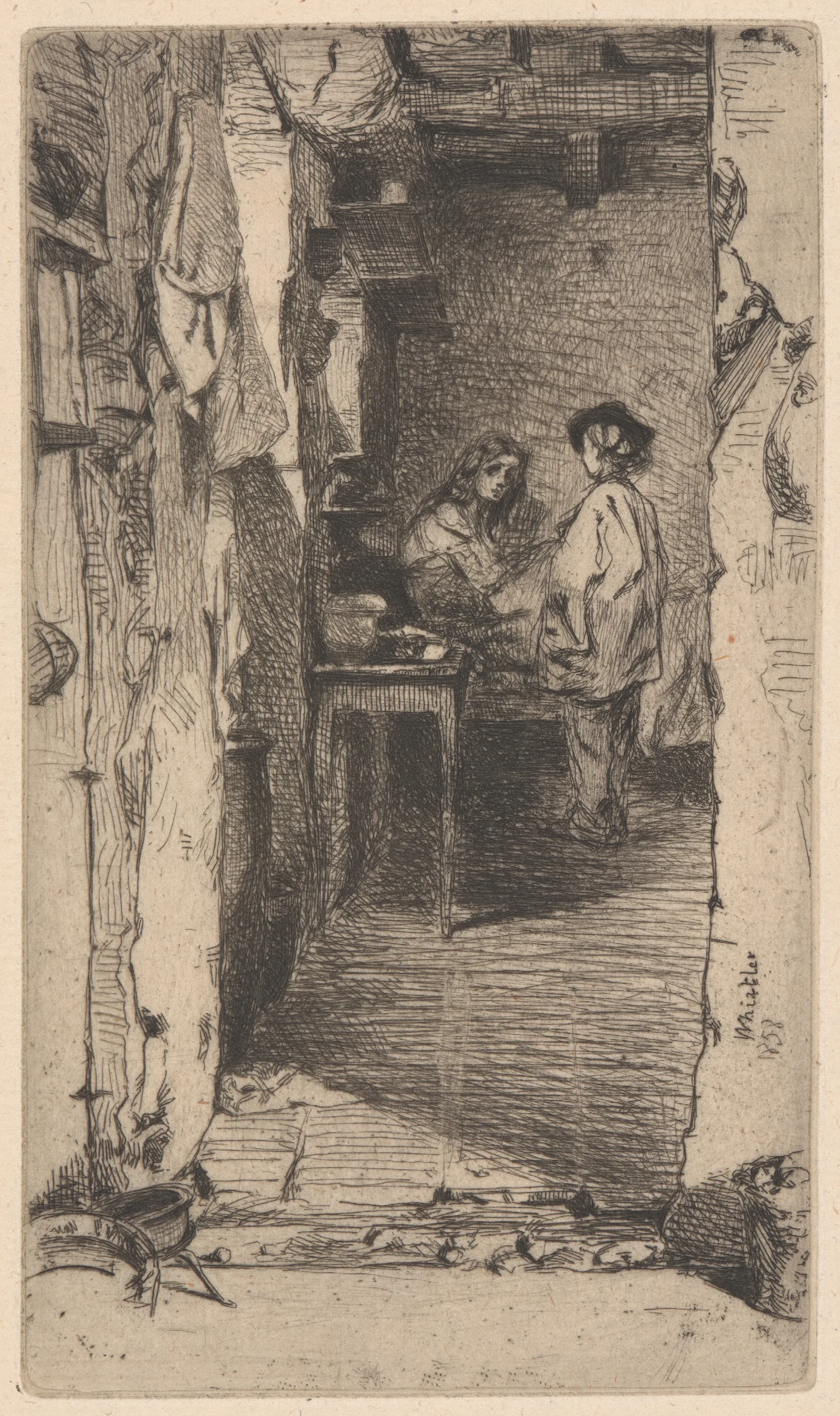 Little Rag Gatherers Wall Art by James Abbott McNeill Whistler - Canvas Print