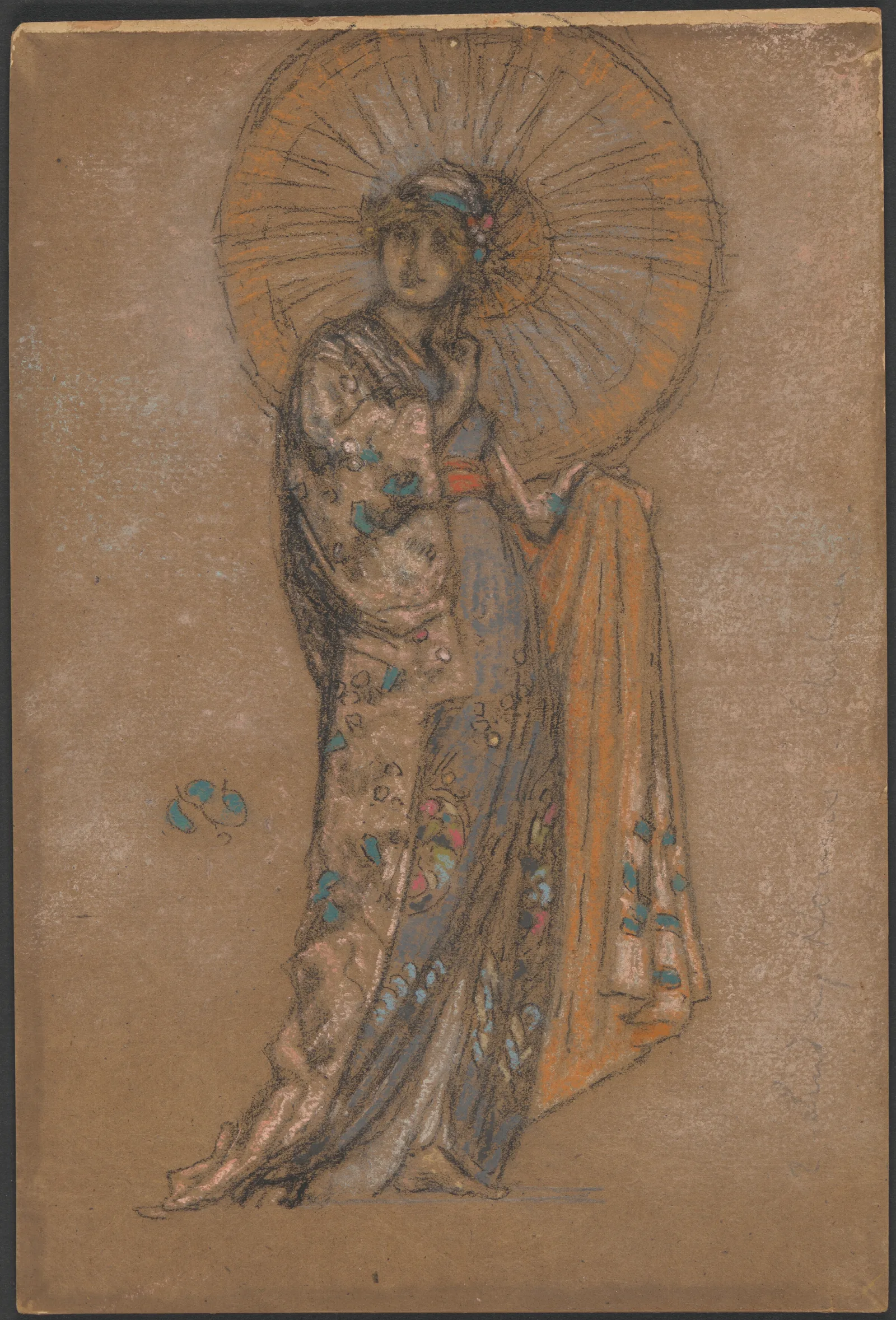 The Japanese Dress Wall Art by James Abbott McNeill Whistler - Canvas Print