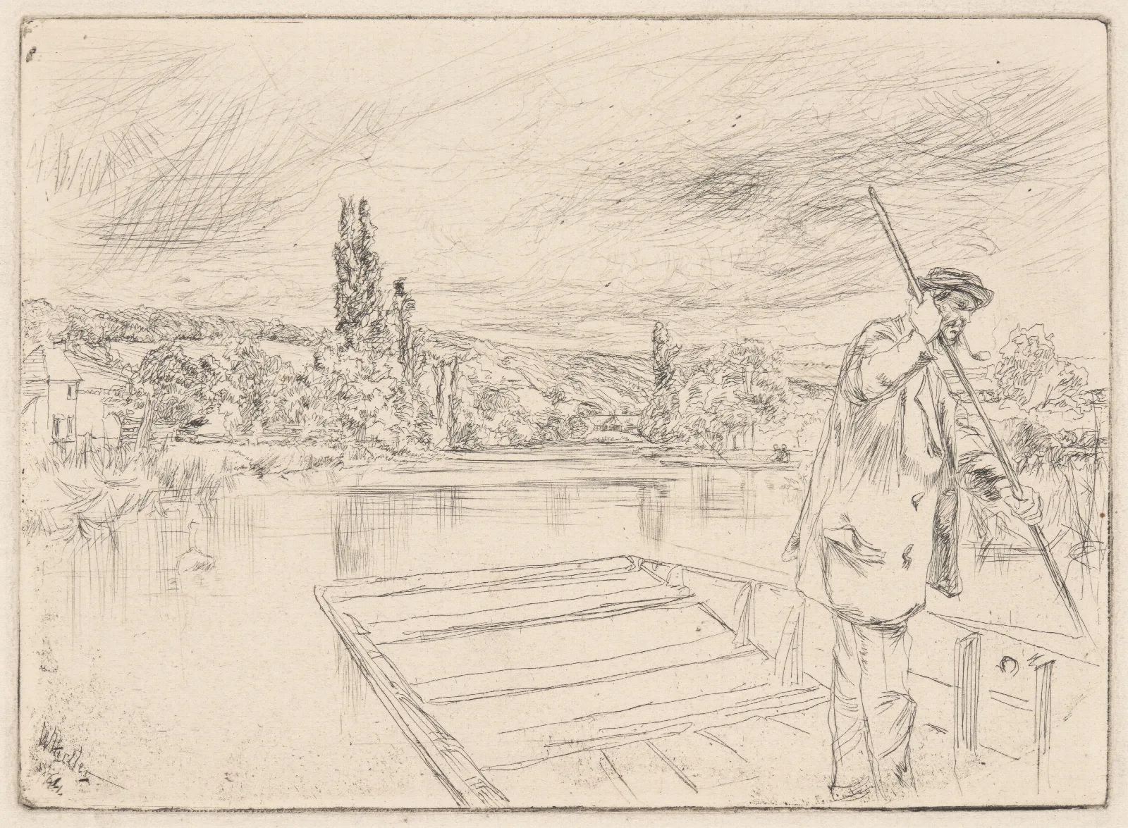The Punt Wall Art by James Abbott McNeill Whistler - Canvas Print