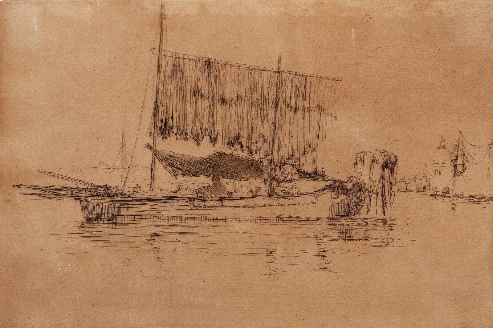 Fishing Boat 4 Wall Art by James Abbott McNeill Whistler - Canvas Print