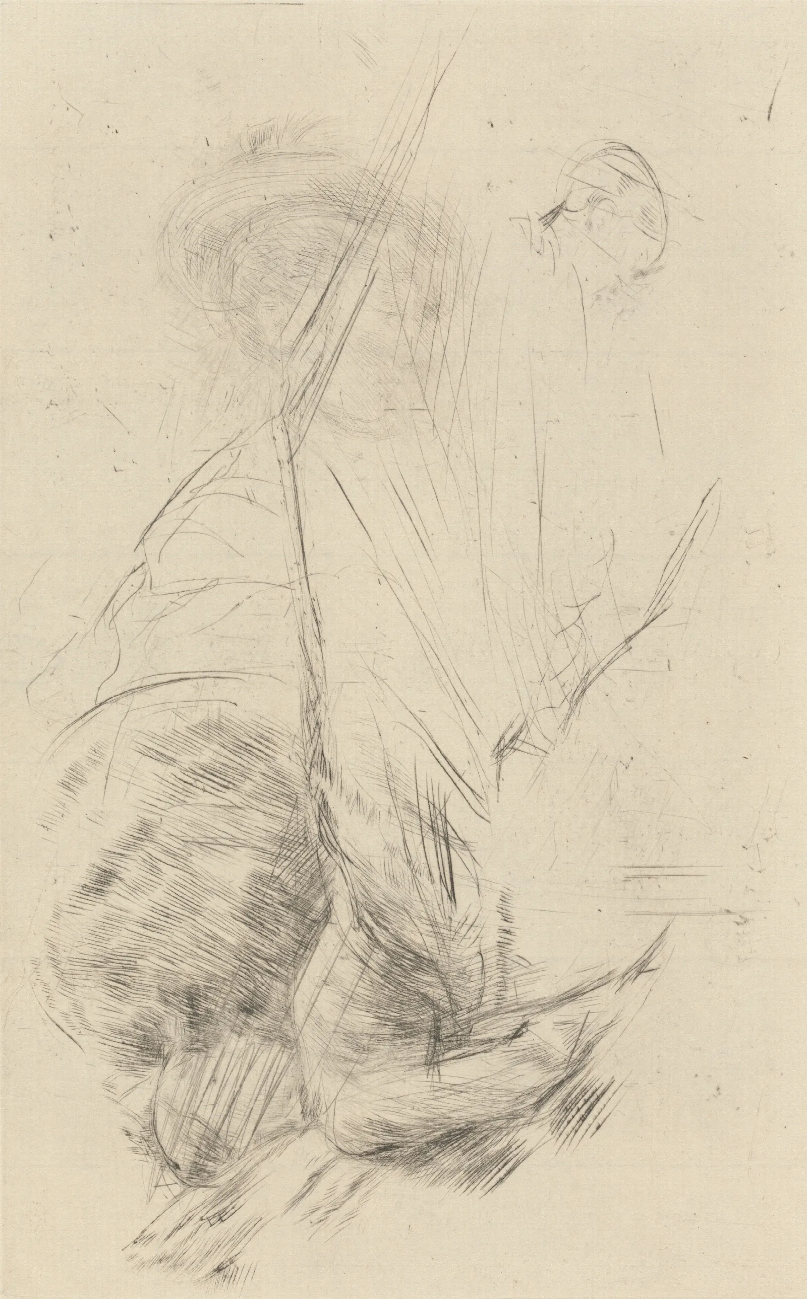 A Child On A Couch No 1 Wall Art by James Abbott McNeill Whistler - Canvas Print