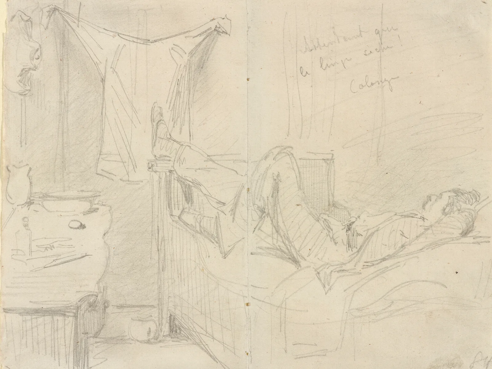 Attendant Que Le Linge Seche Cologne Wall Art by James Abbott McNeill Whistler - Canvas Print