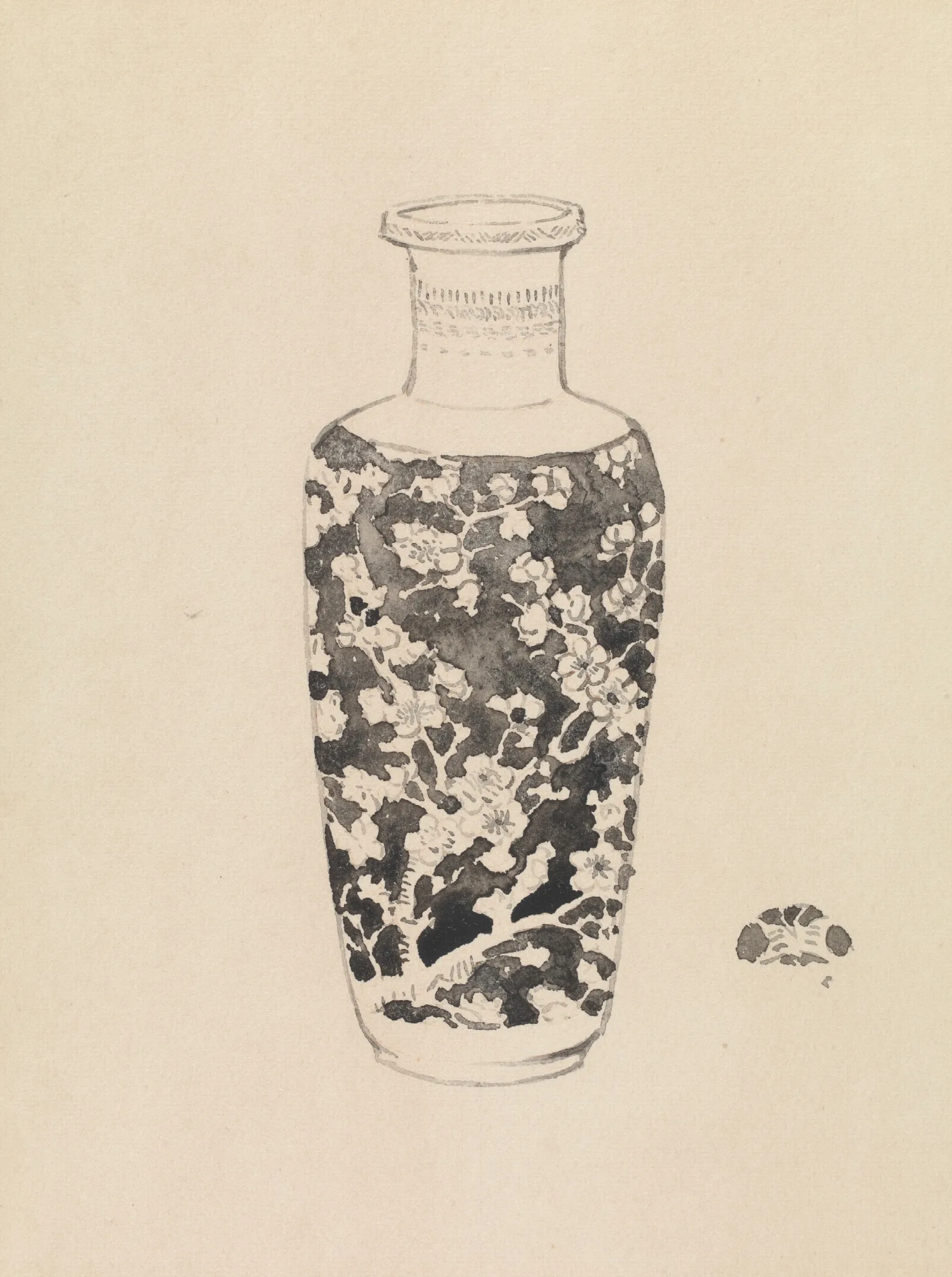 Cylindrical Vase With Thick Neck Wall Art by James Abbott McNeill Whistler - Canvas Print